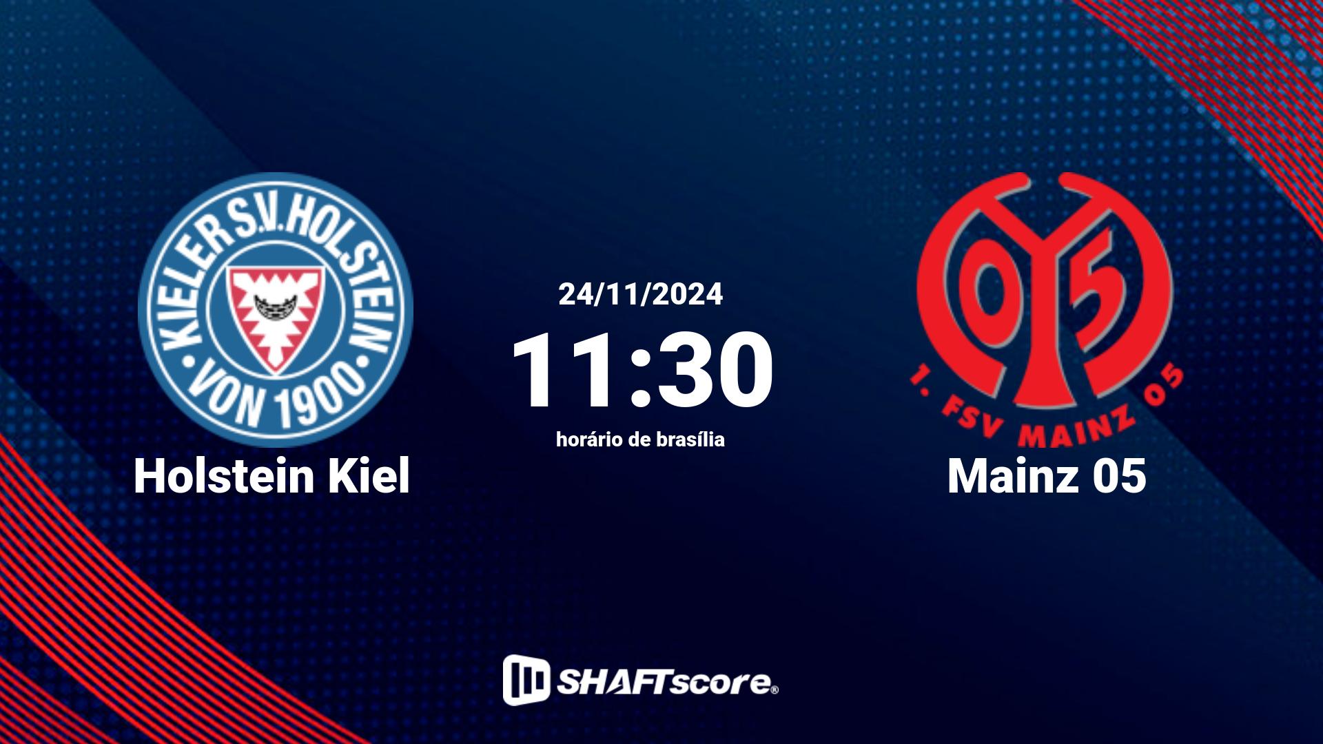 Estatísticas do jogo Holstein Kiel vs Mainz 05 24.11 11:30