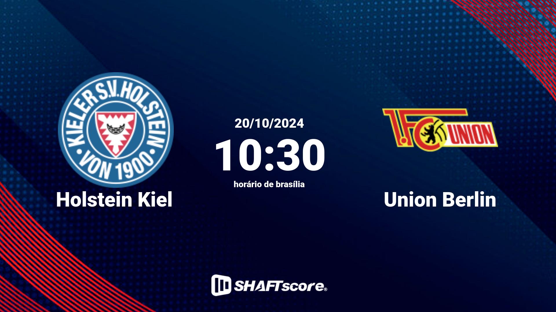 Estatísticas do jogo Holstein Kiel vs Union Berlin 20.10 10:30