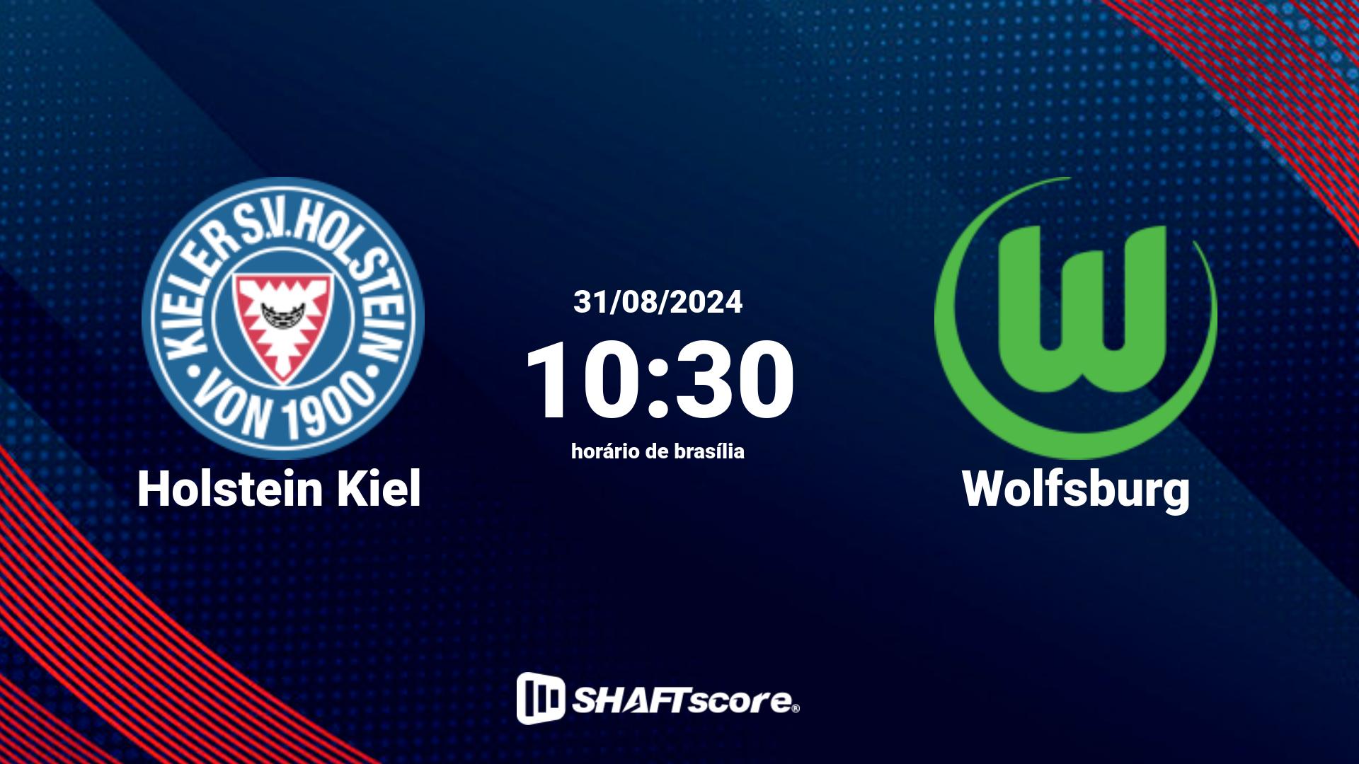 Estatísticas do jogo Holstein Kiel vs Wolfsburg 31.08 10:30