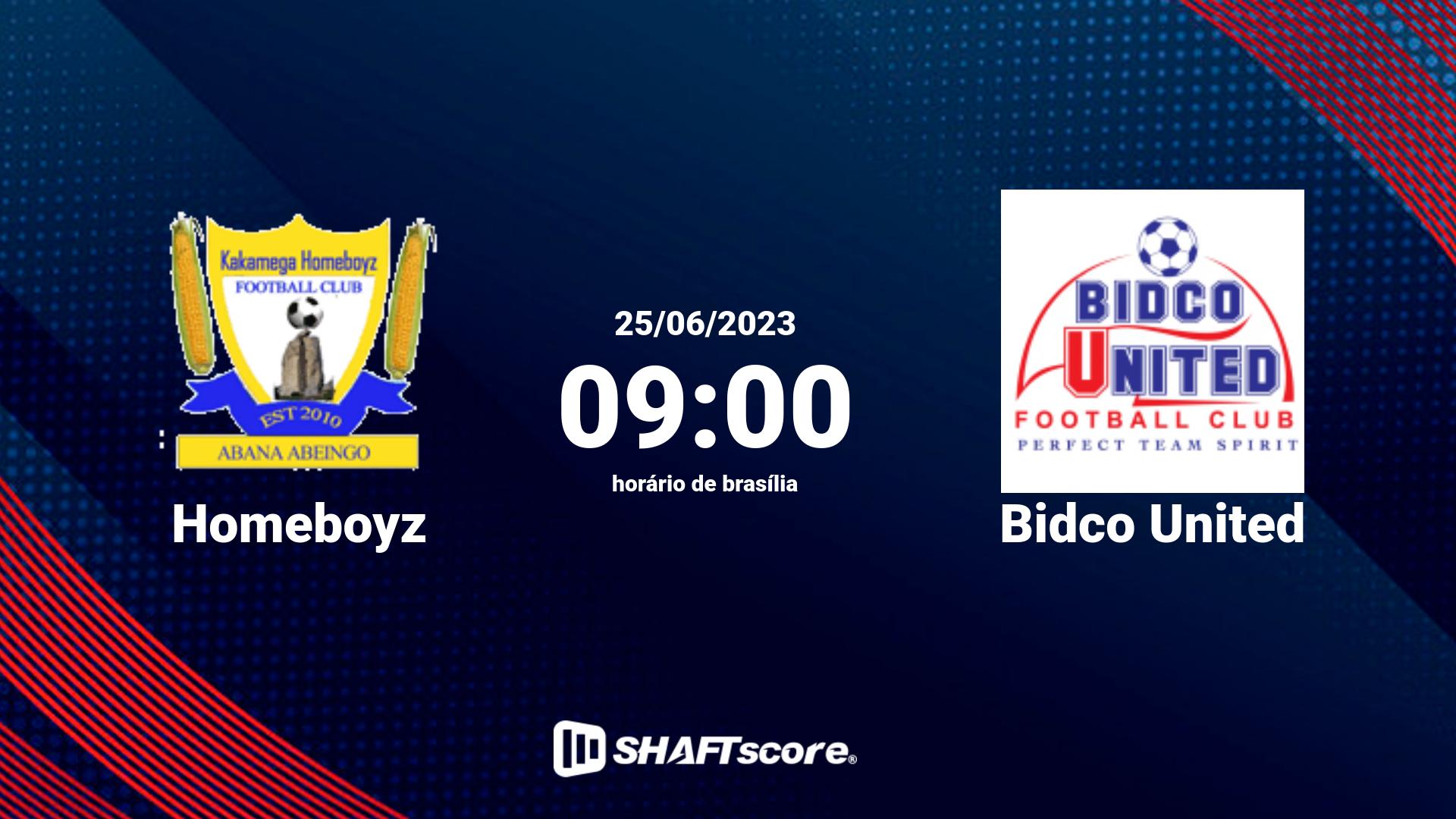 Estatísticas do jogo Homeboyz vs Bidco United 25.06 09:00