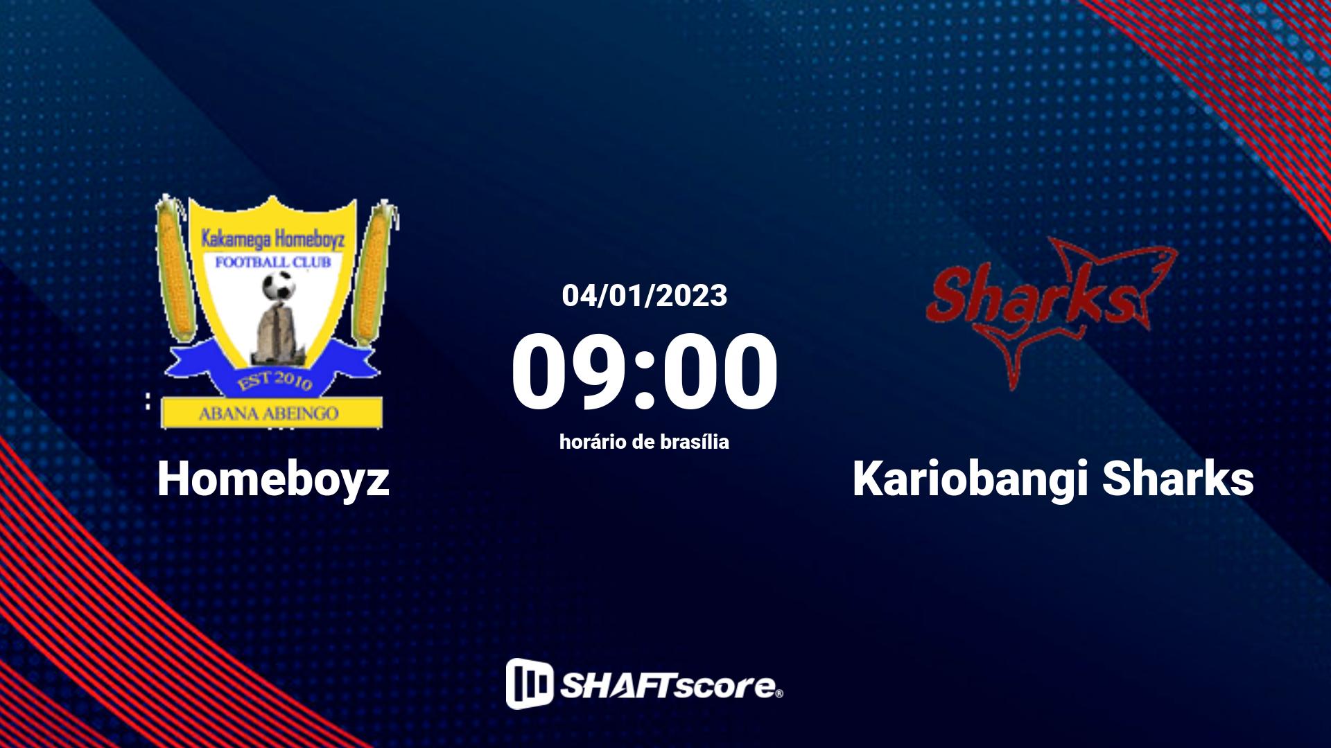 Estatísticas do jogo Homeboyz vs Kariobangi Sharks 04.01 09:00