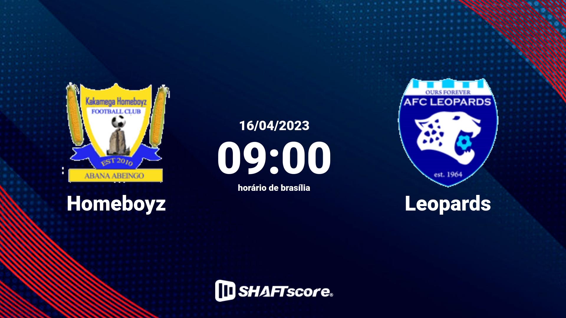 Estatísticas do jogo Homeboyz vs Leopards 16.04 09:00