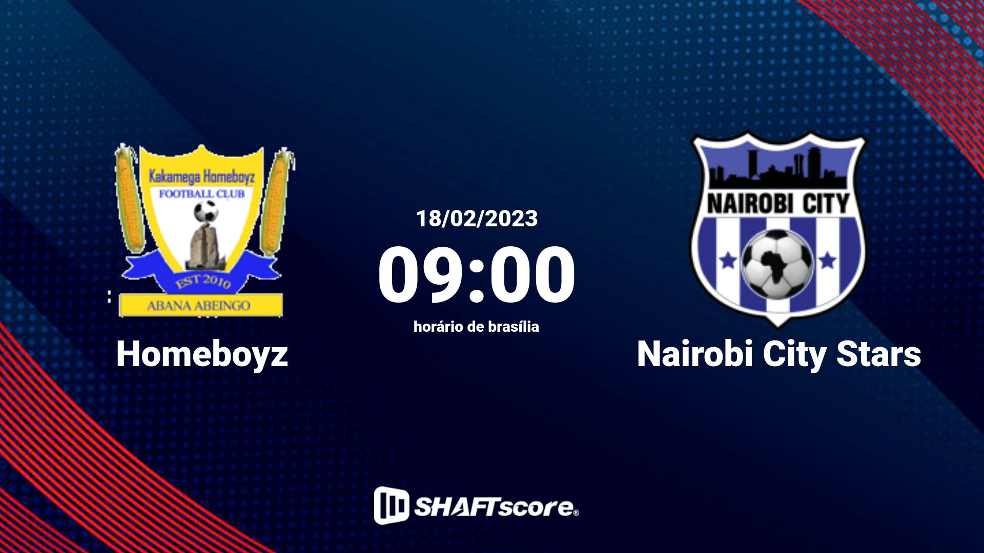 Estatísticas do jogo Homeboyz vs Nairobi City Stars 18.02 09:00