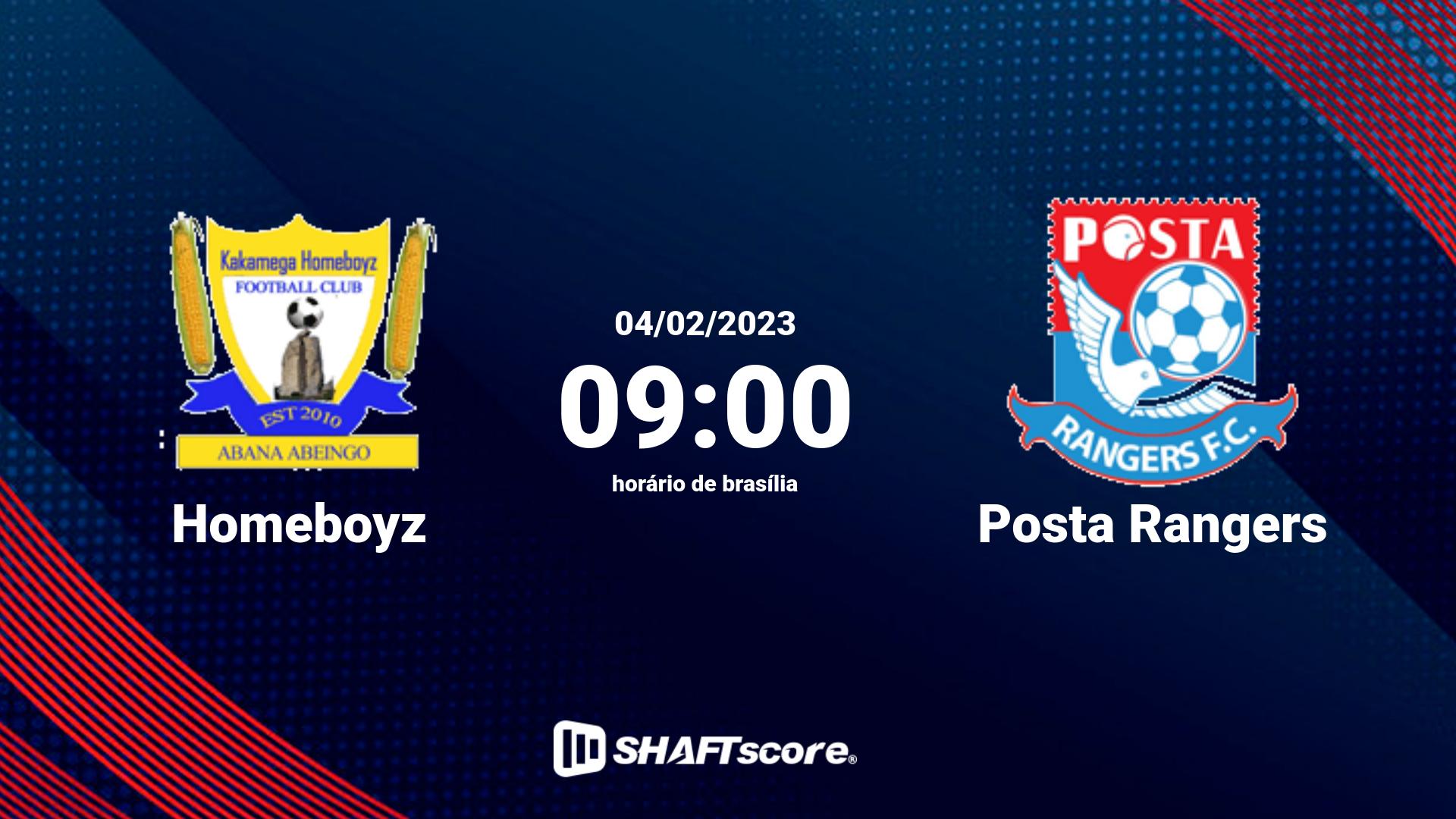 Estatísticas do jogo Homeboyz vs Posta Rangers 04.02 09:00