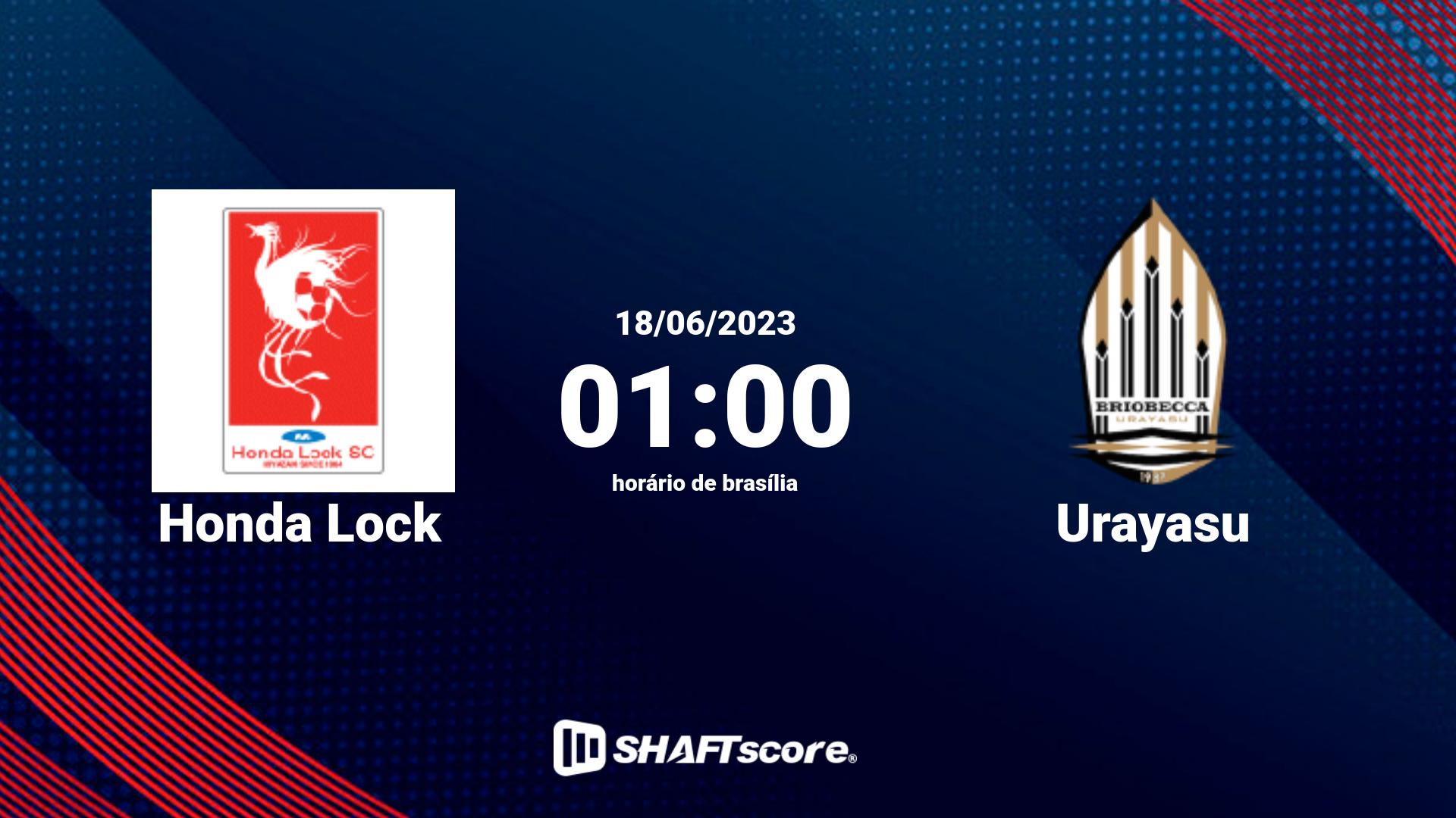 Estatísticas do jogo Honda Lock vs Urayasu 18.06 01:00