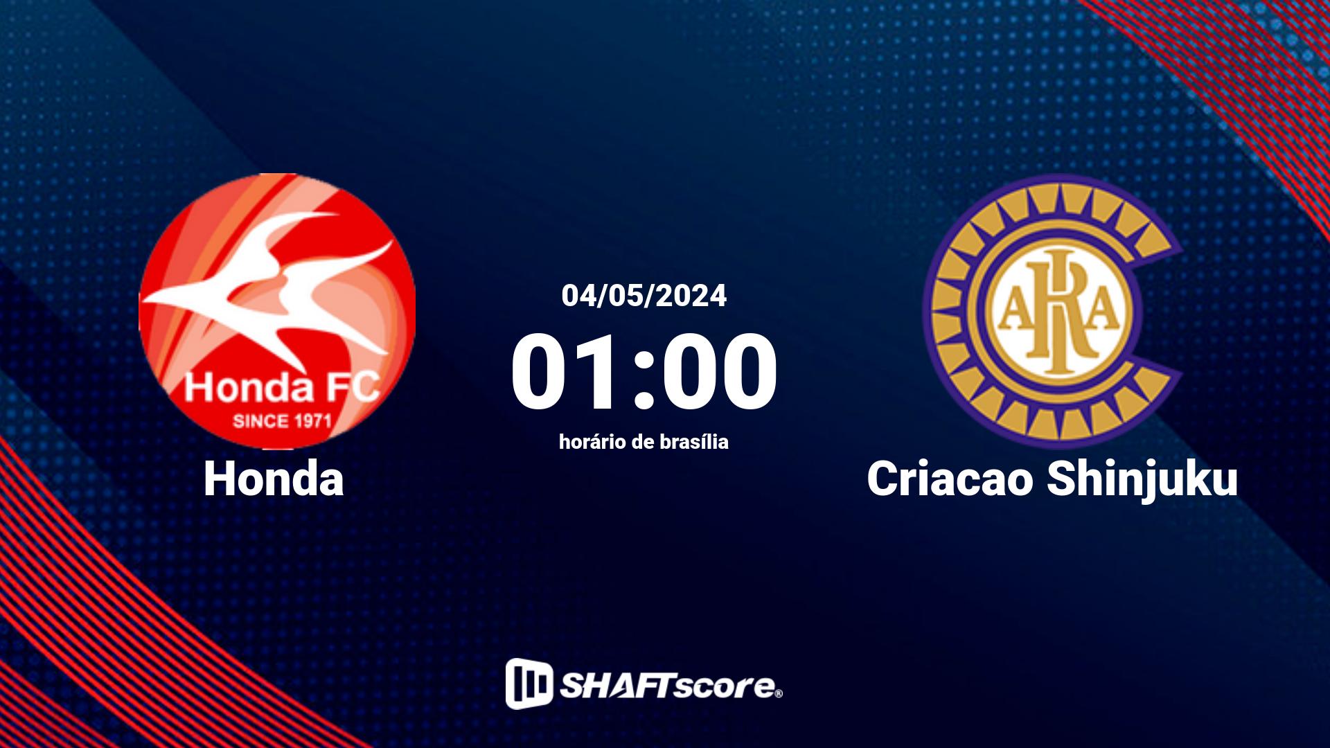 Estatísticas do jogo Honda vs Criacao Shinjuku 04.05 01:00