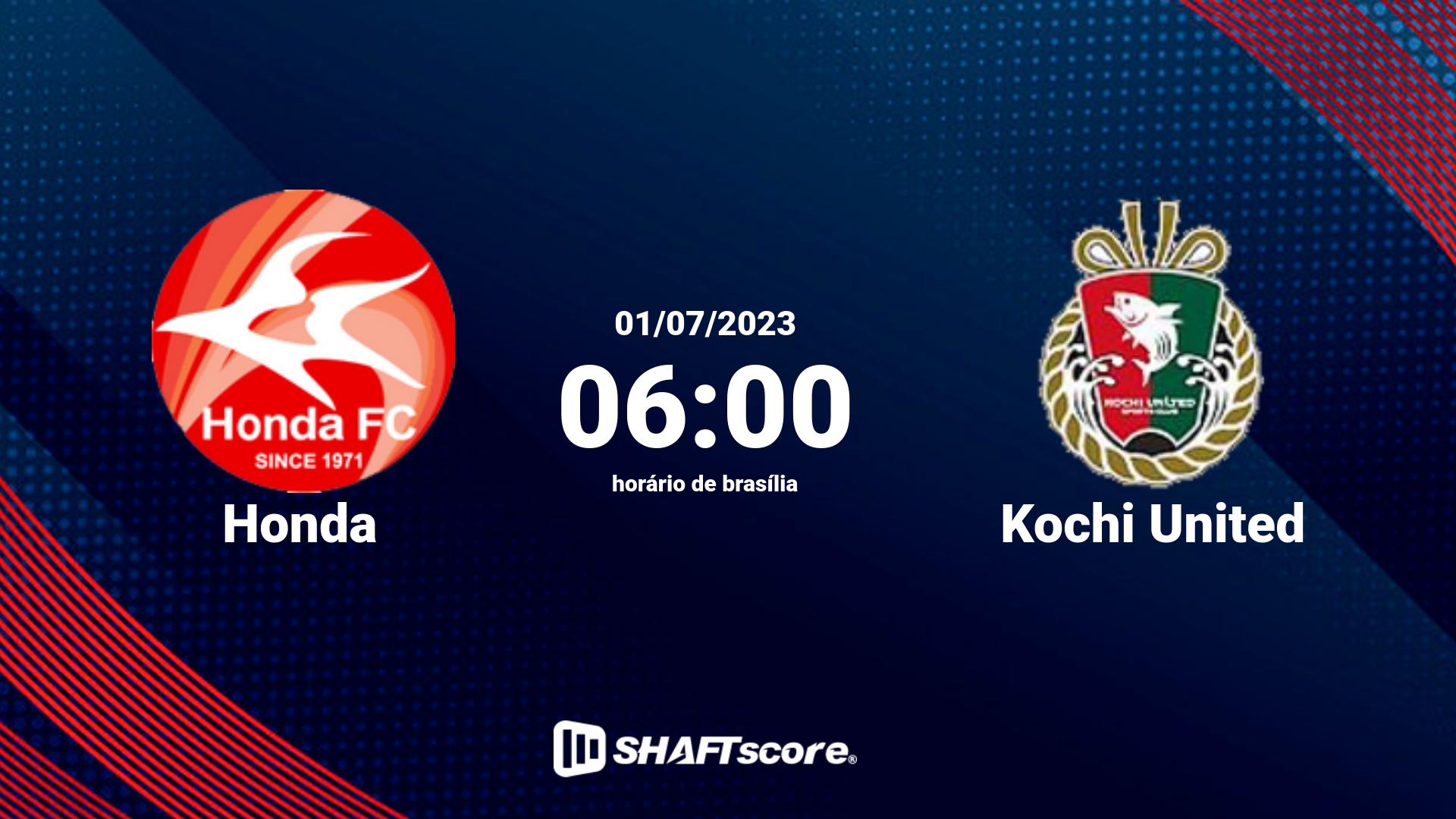 Estatísticas do jogo Honda vs Kochi United 01.07 06:00