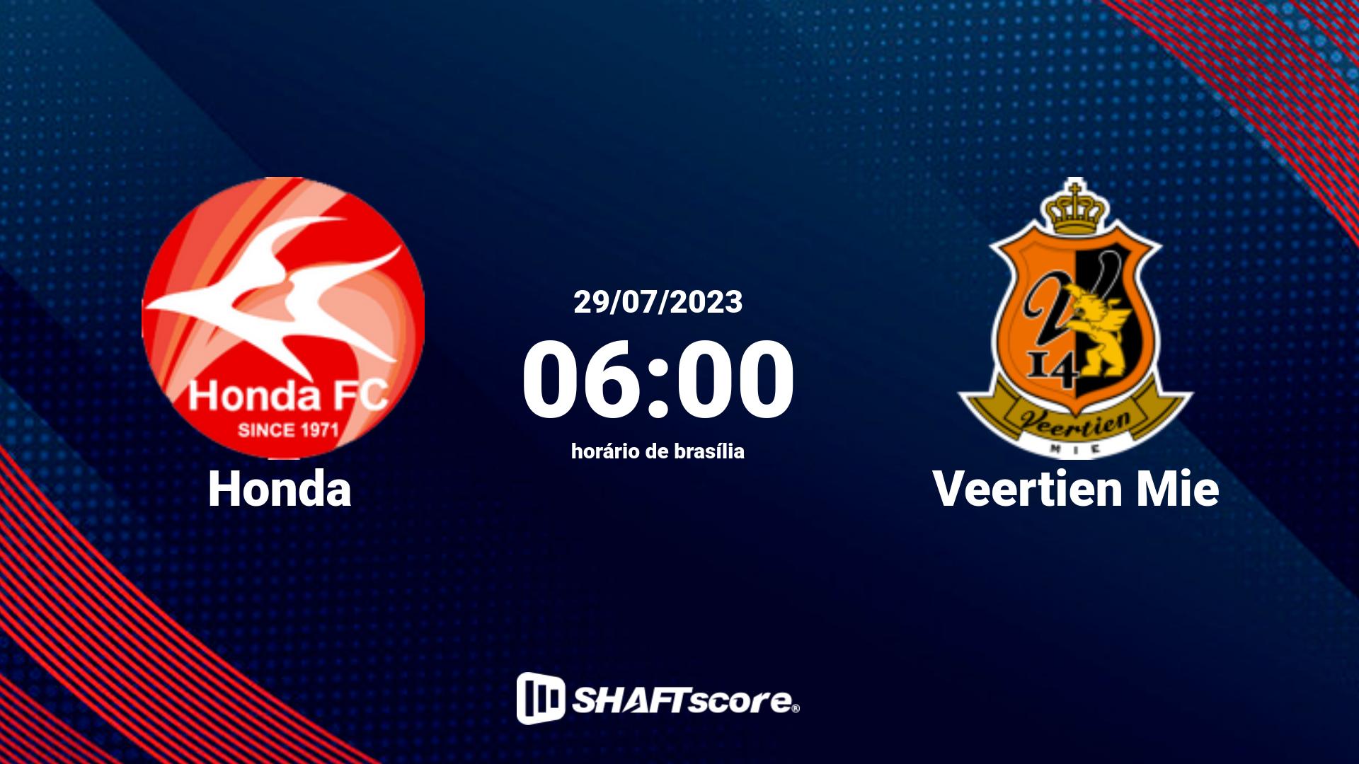 Estatísticas do jogo Honda vs Veertien Mie 29.07 06:00