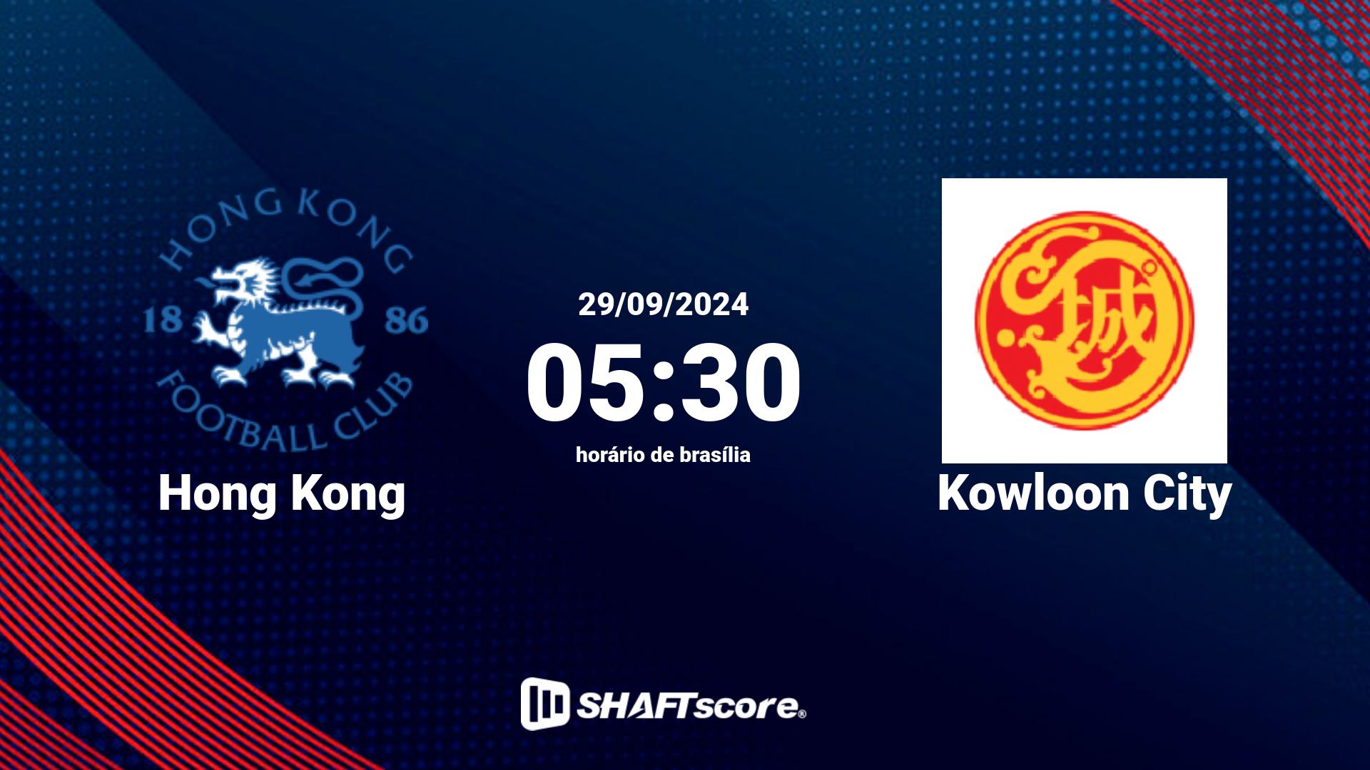 Estatísticas do jogo Hong Kong vs Kowloon City 29.09 05:30