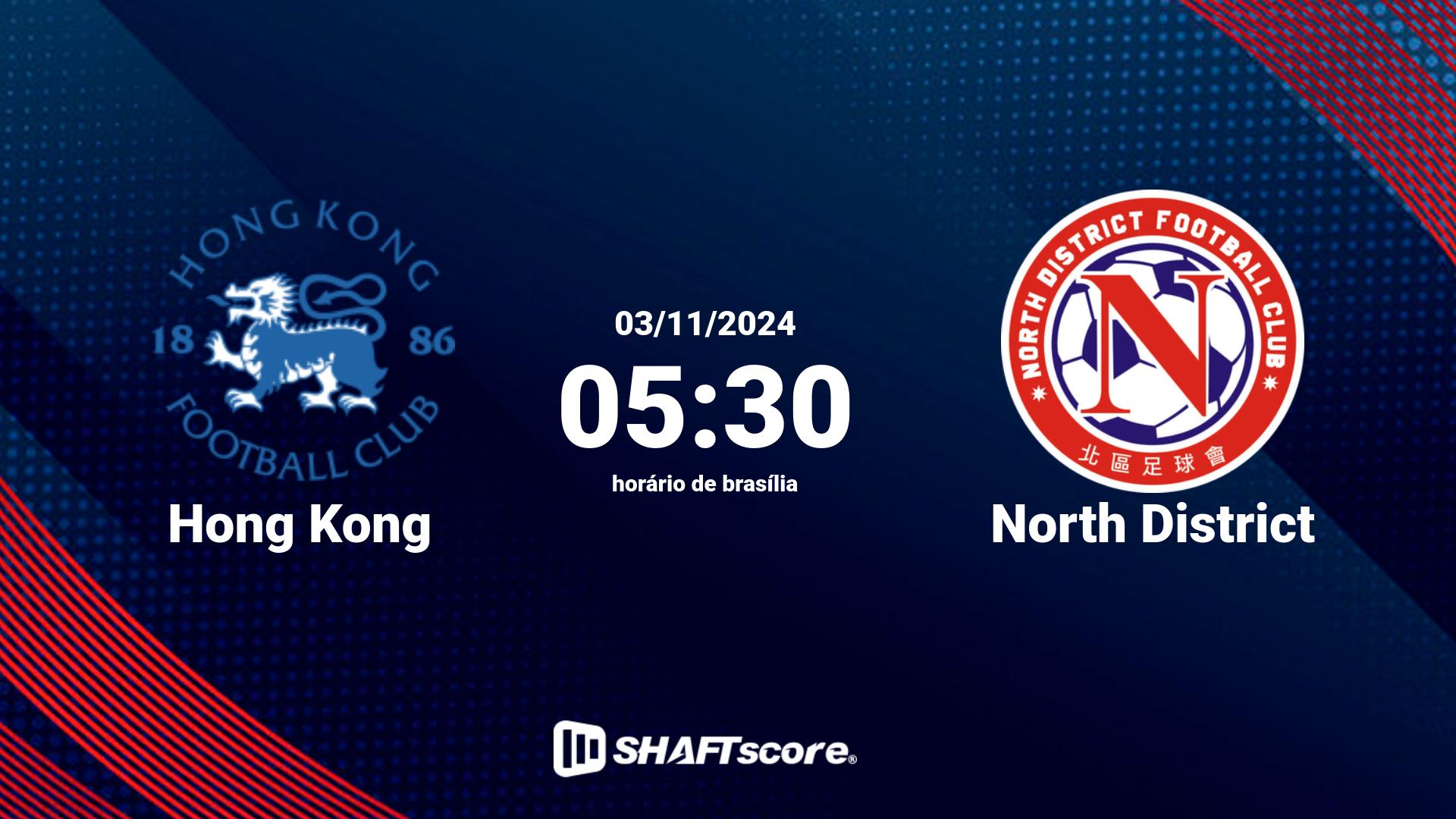 Estatísticas do jogo Hong Kong vs North District 03.11 05:30