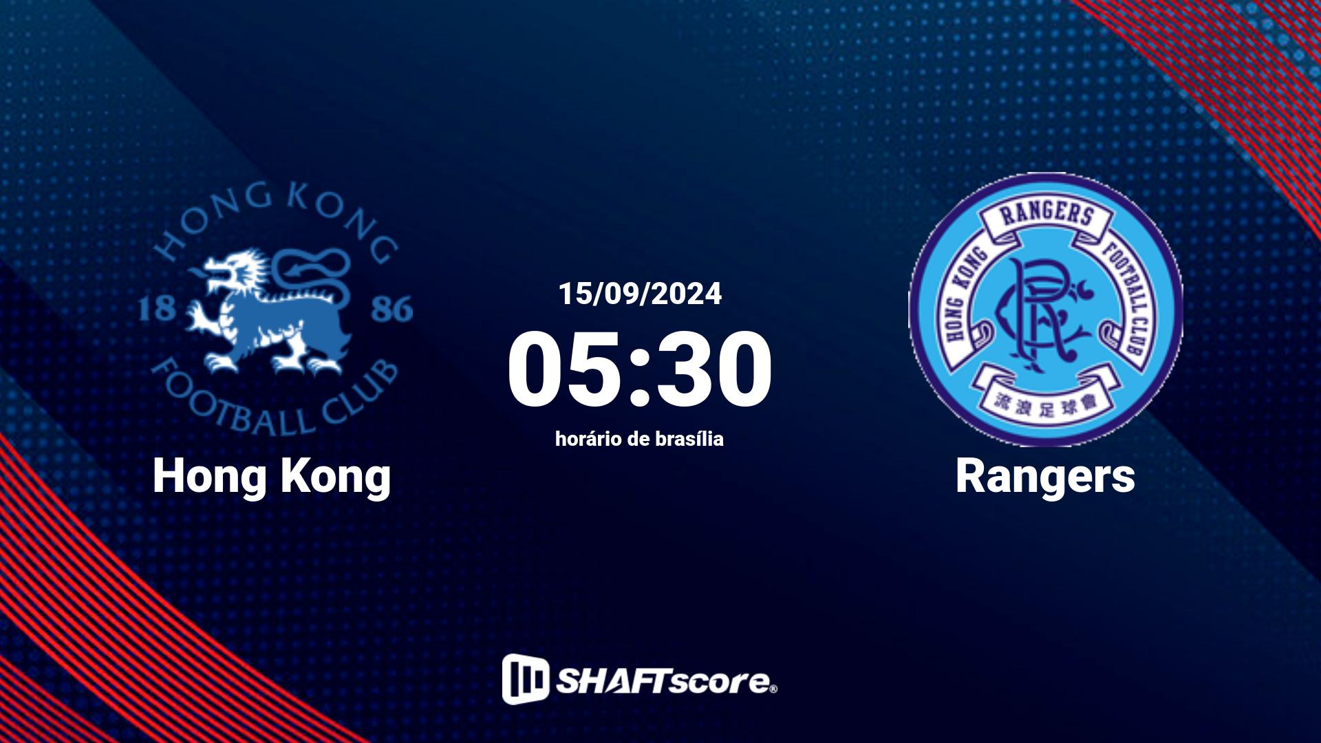 Estatísticas do jogo Hong Kong vs Rangers 15.09 05:30