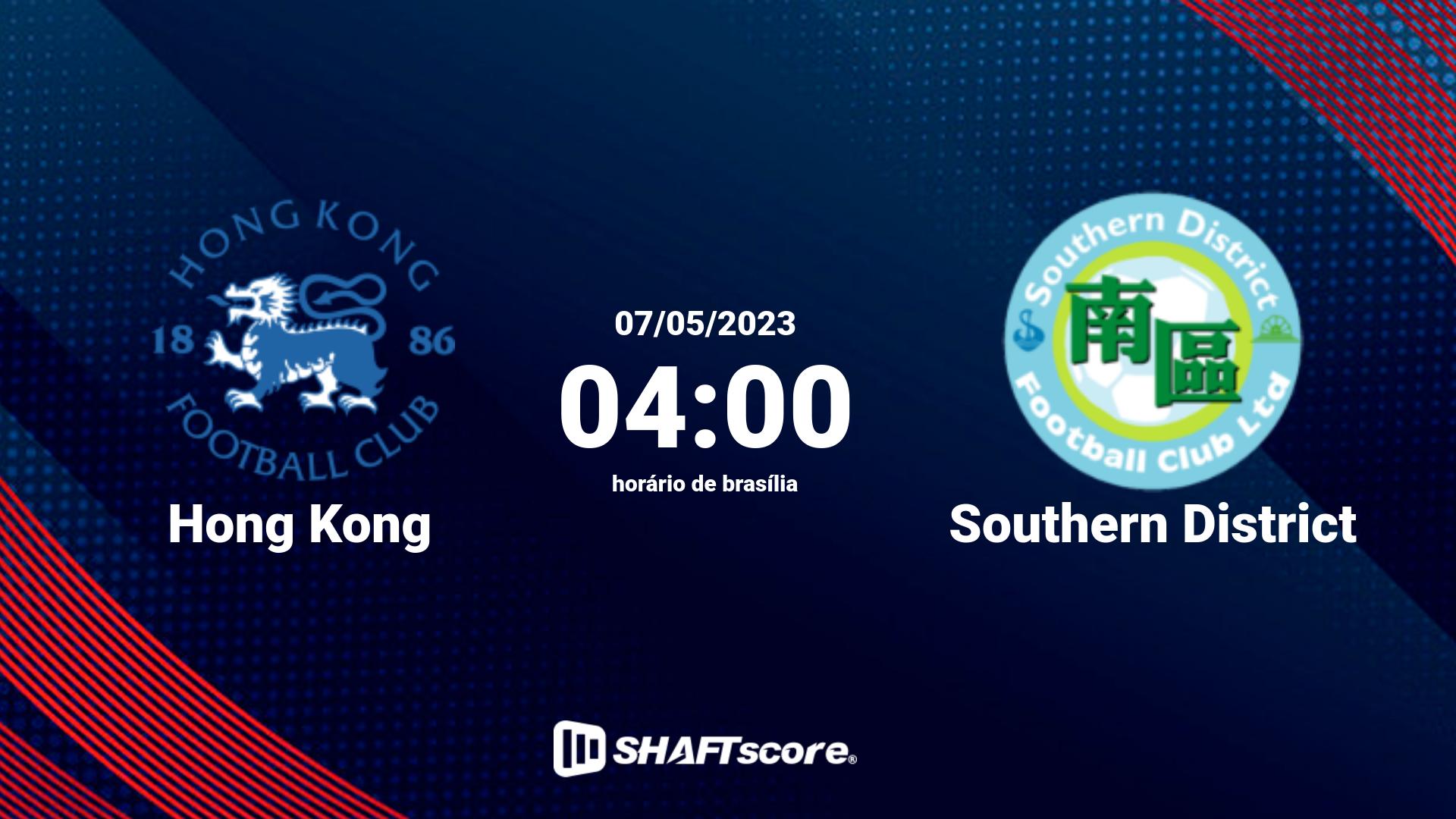 Estatísticas do jogo Hong Kong vs Southern District 07.05 04:00