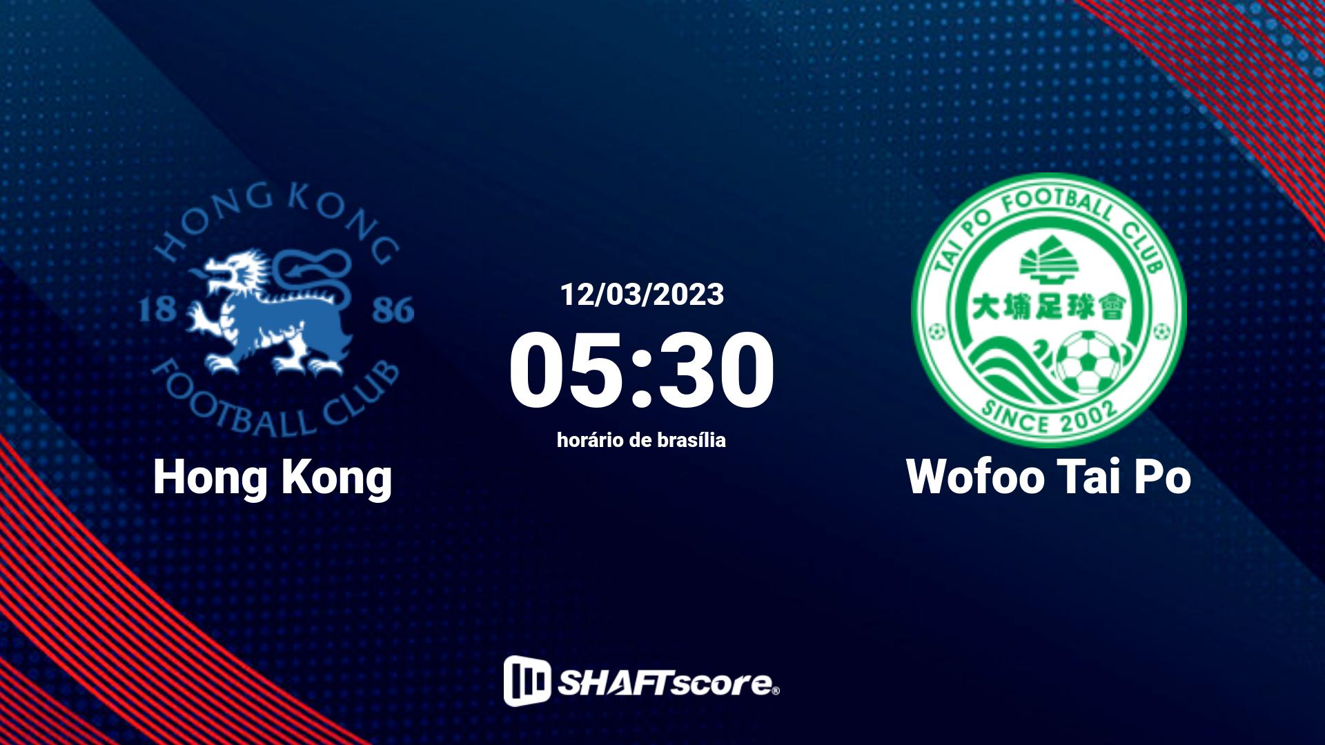 Estatísticas do jogo Hong Kong vs Wofoo Tai Po 12.03 05:30