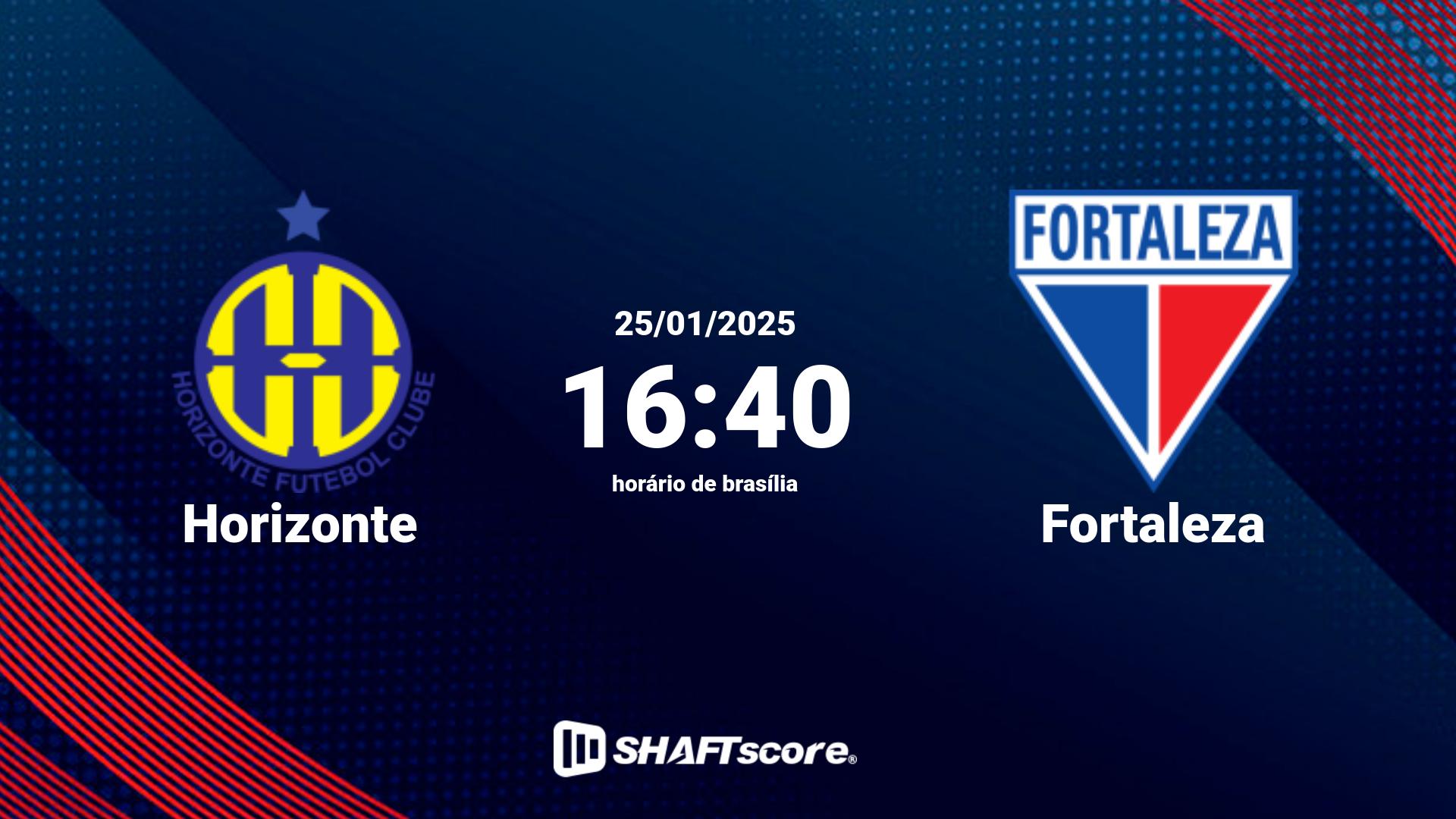 Estatísticas do jogo Horizonte vs Fortaleza 25.01 16:40