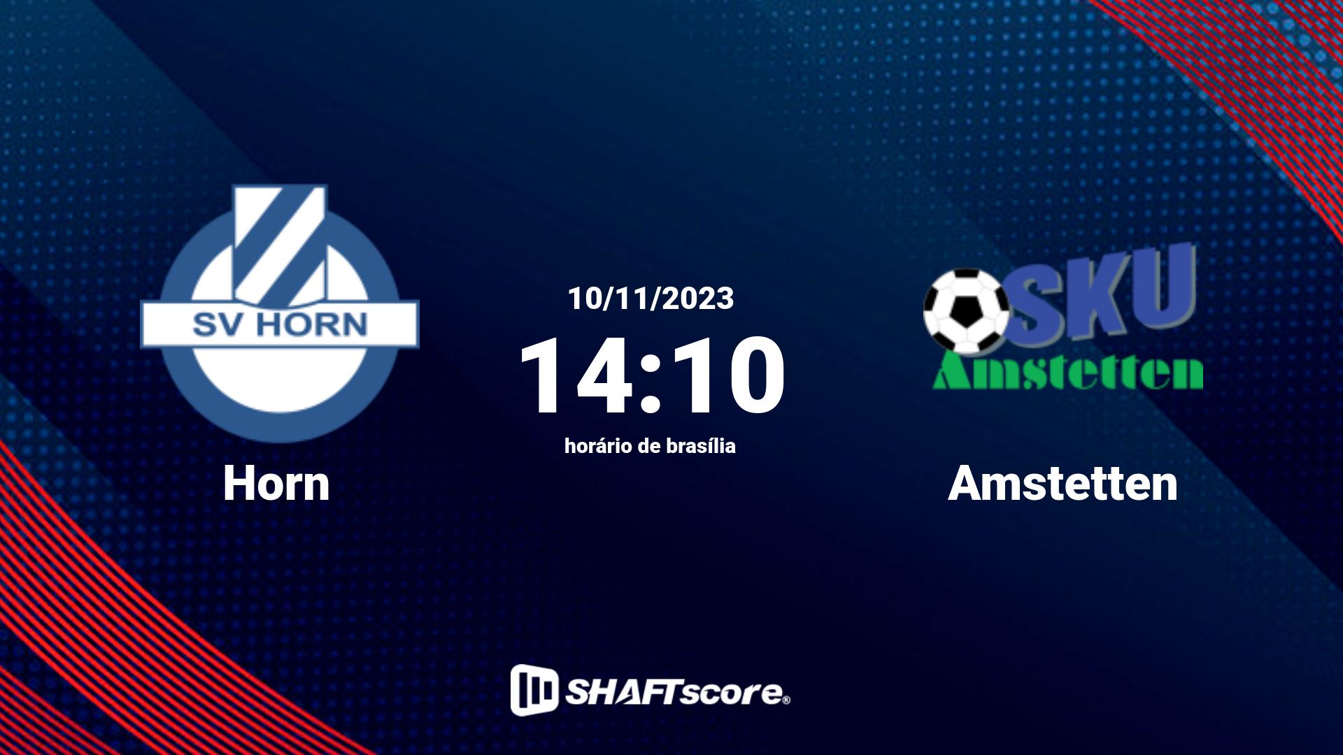 Estatísticas do jogo Horn vs Amstetten 10.11 14:10