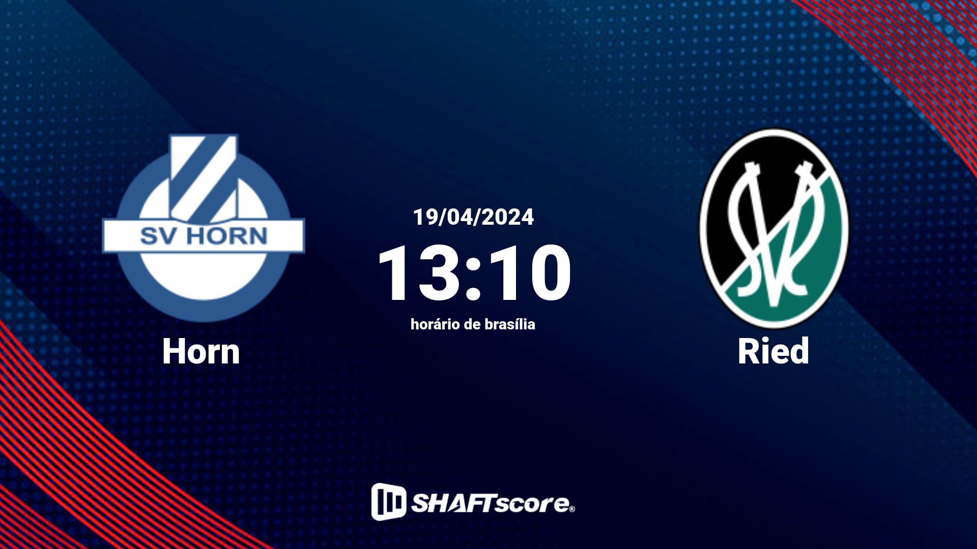 Estatísticas do jogo Horn vs Ried 19.04 13:10