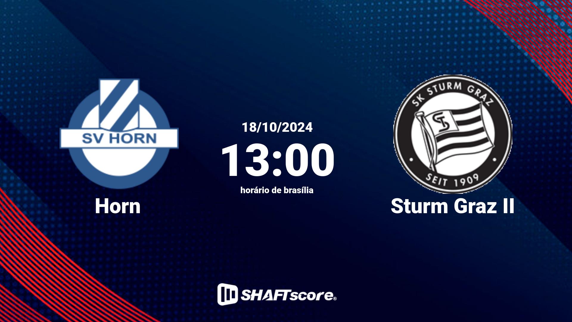 Estatísticas do jogo Horn vs Sturm Graz II 18.10 13:00