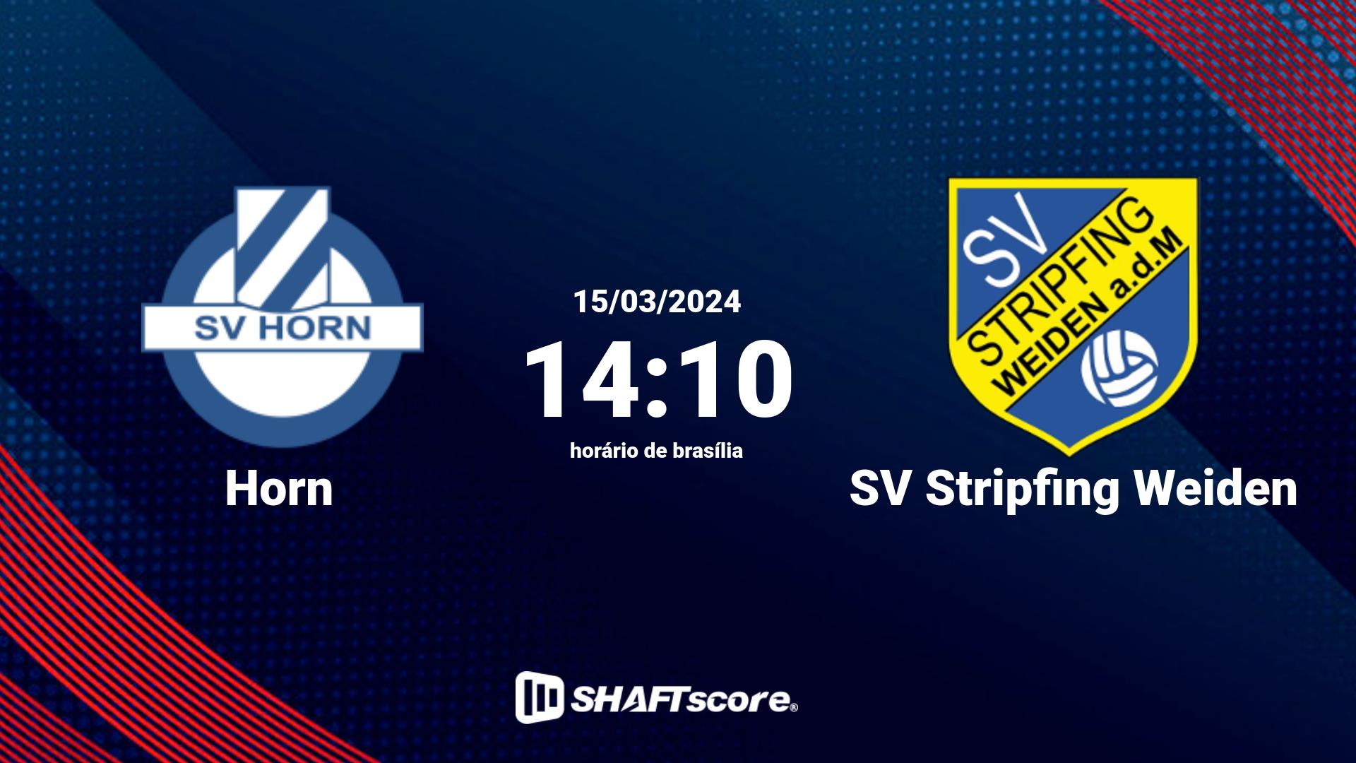 Estatísticas do jogo Horn vs SV Stripfing Weiden 15.03 14:10