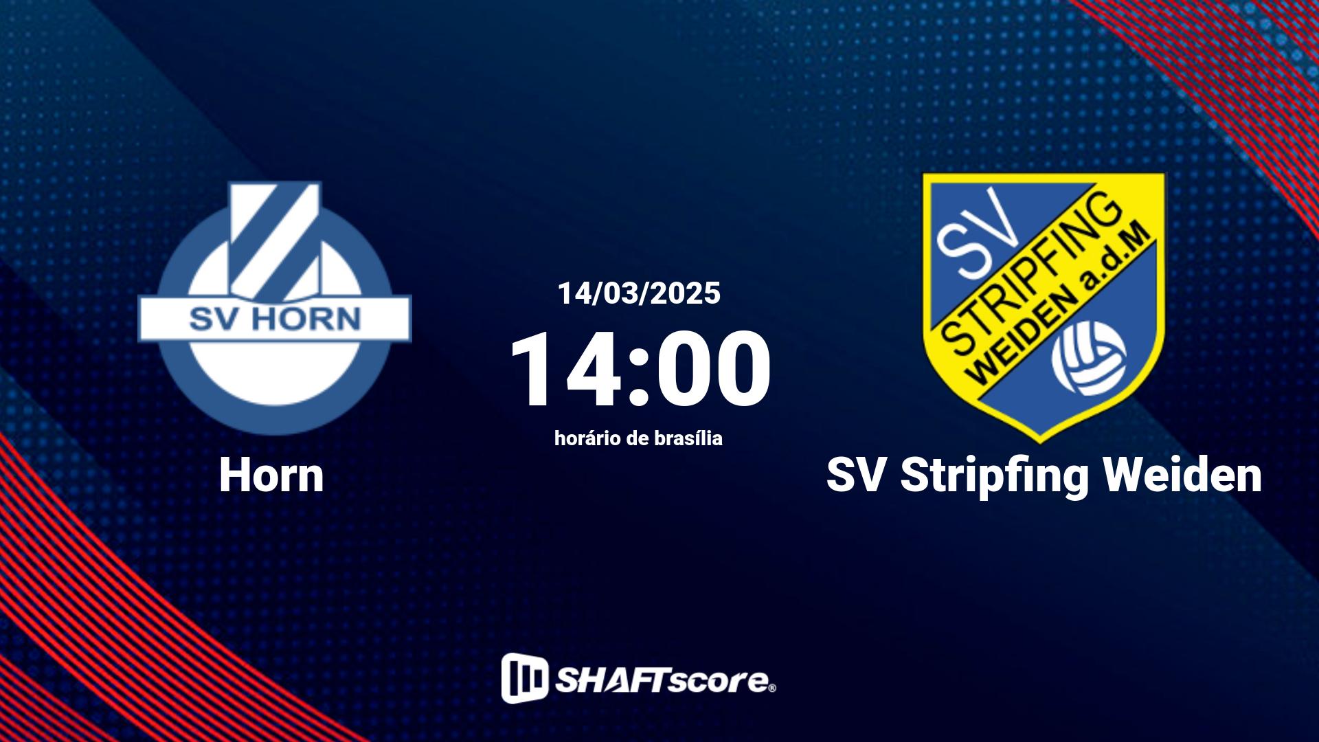 Estatísticas do jogo Horn vs SV Stripfing Weiden 14.03 14:00