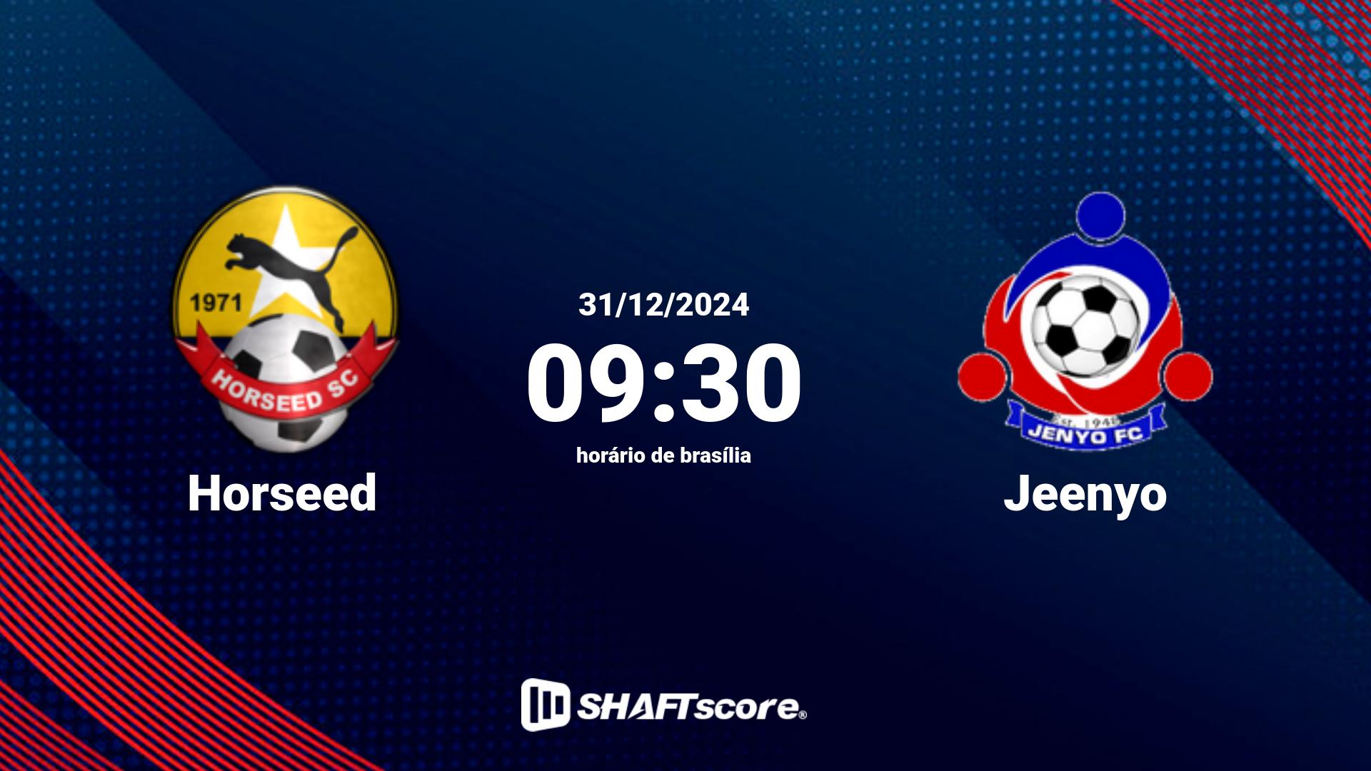 Estatísticas do jogo Horseed vs Jeenyo 31.12 09:30