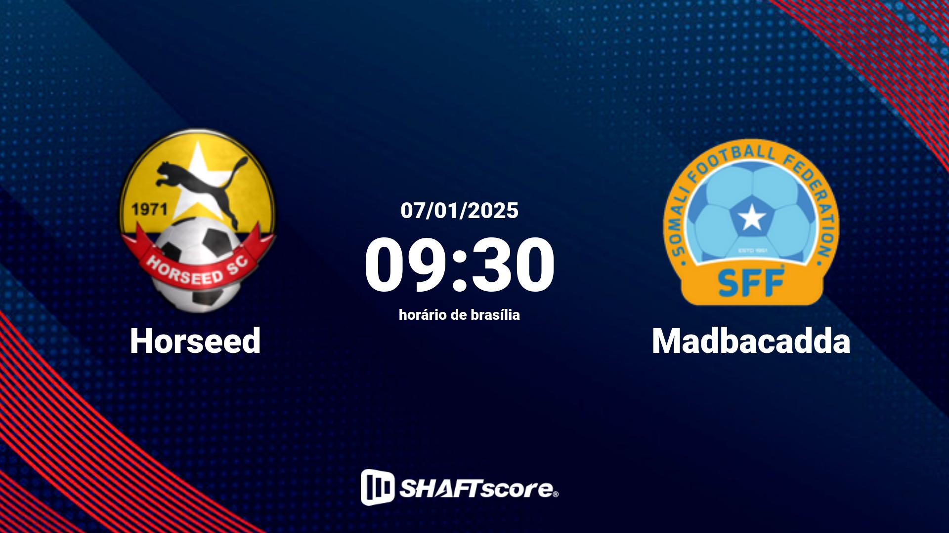 Estatísticas do jogo Horseed vs Madbacadda 07.01 09:30