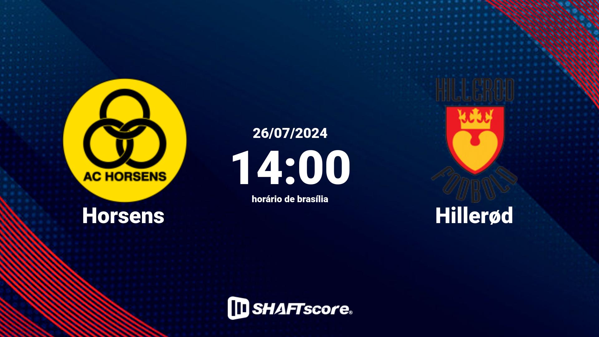 Estatísticas do jogo Horsens vs Hillerød 26.07 14:00