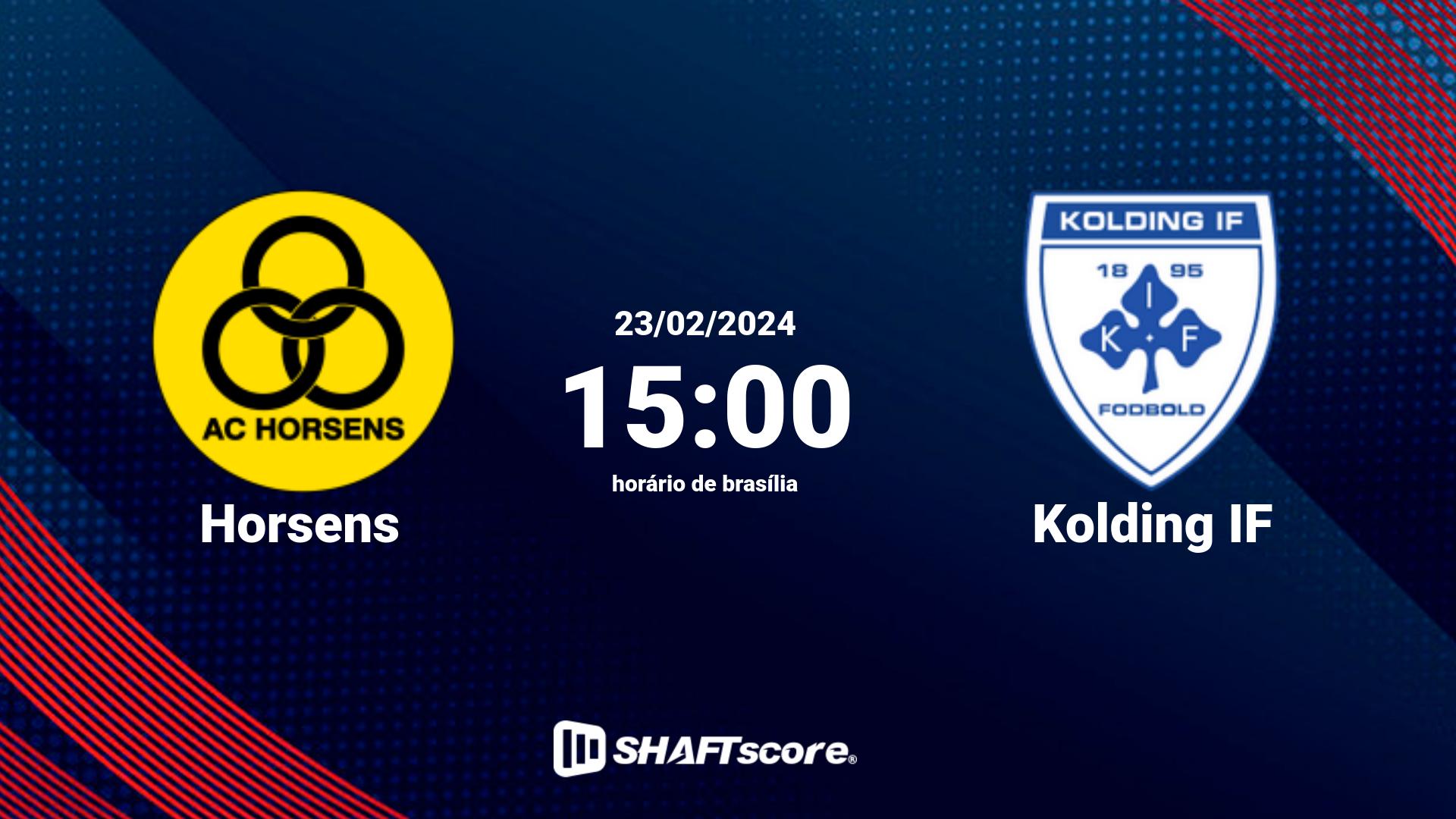 Estatísticas do jogo Horsens vs Kolding IF 23.02 15:00