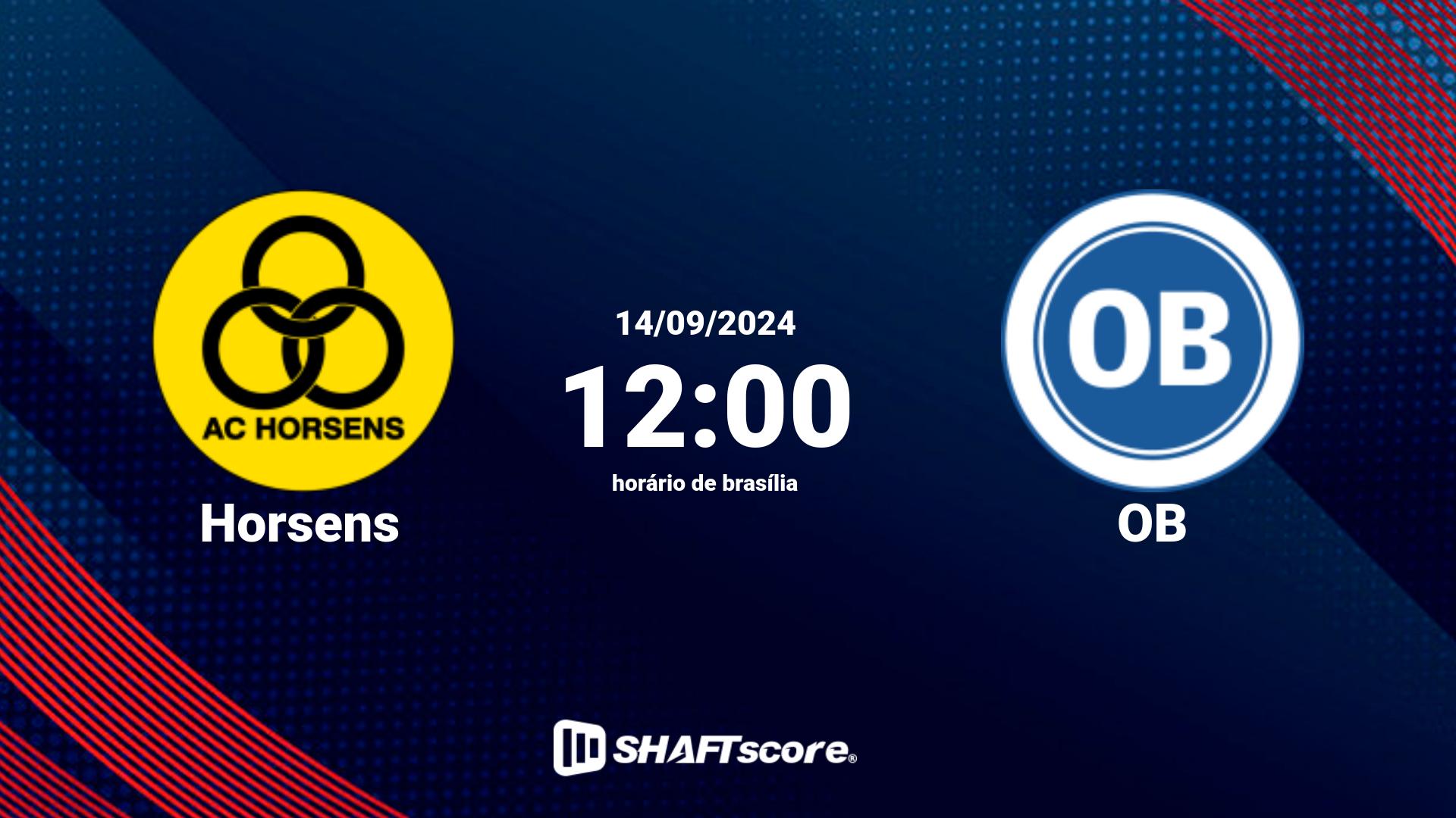 Estatísticas do jogo Horsens vs OB 14.09 12:00