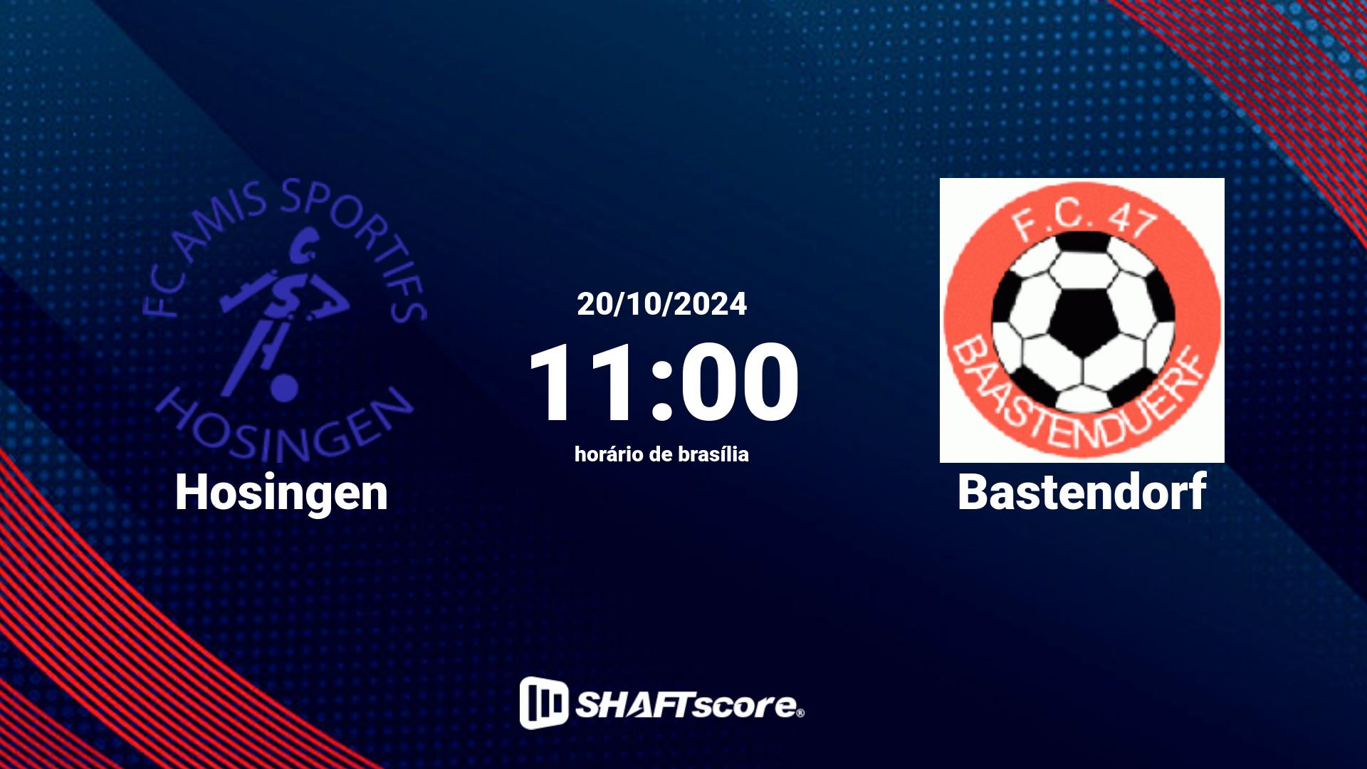 Estatísticas do jogo Hosingen vs Bastendorf 20.10 11:00