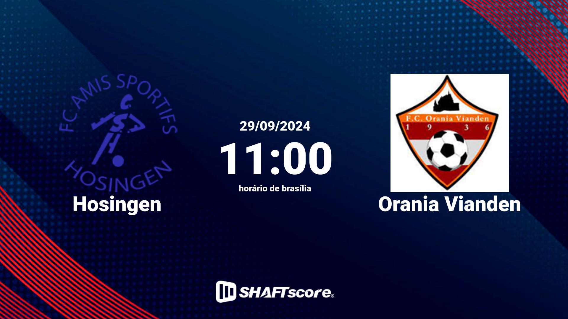 Estatísticas do jogo Hosingen vs Orania Vianden 29.09 11:00