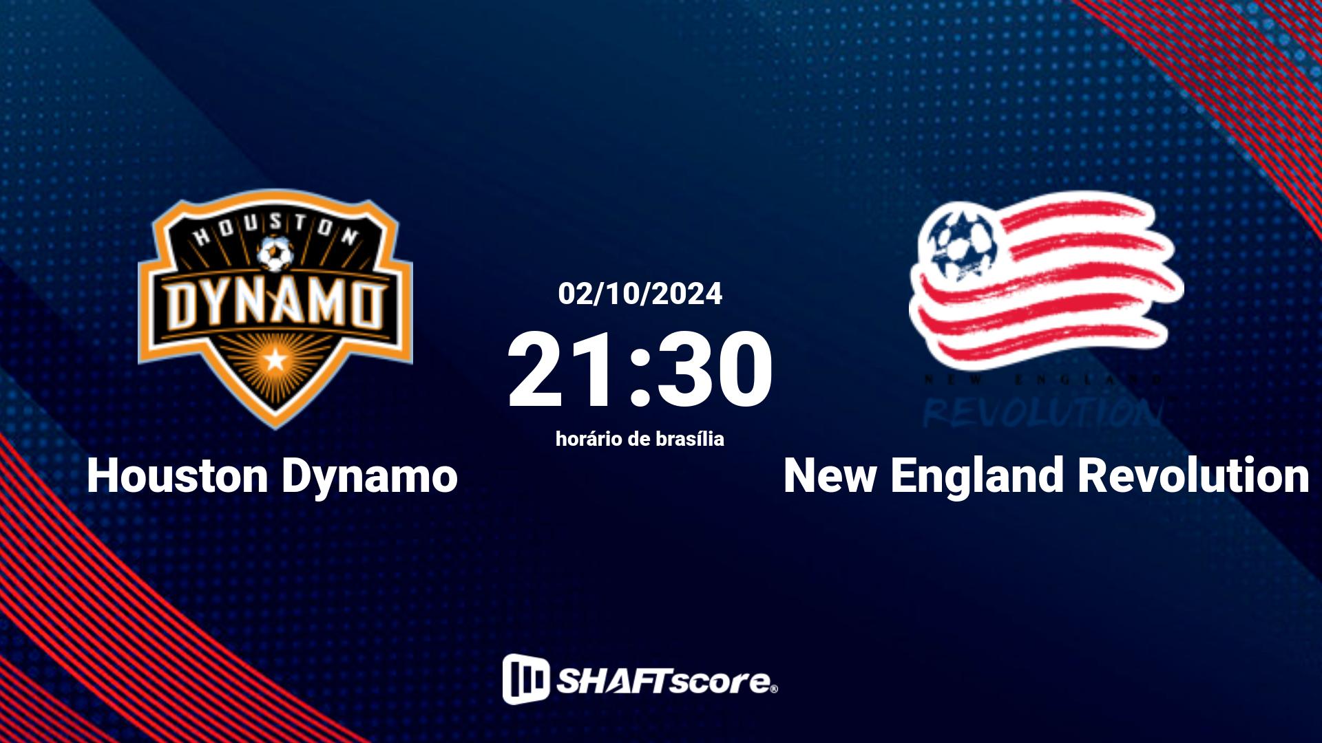 Estatísticas do jogo Houston Dynamo vs New England Revolution 02.10 21:30