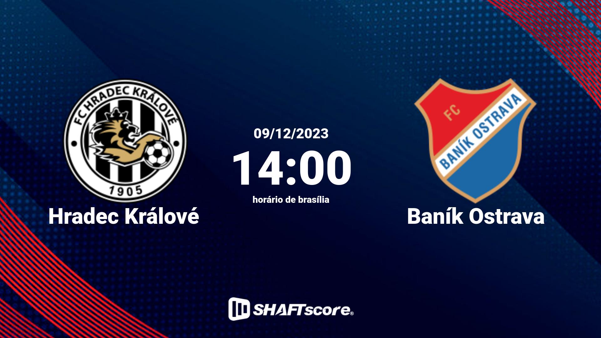 Estatísticas do jogo Hradec Králové vs Baník Ostrava 09.12 14:00