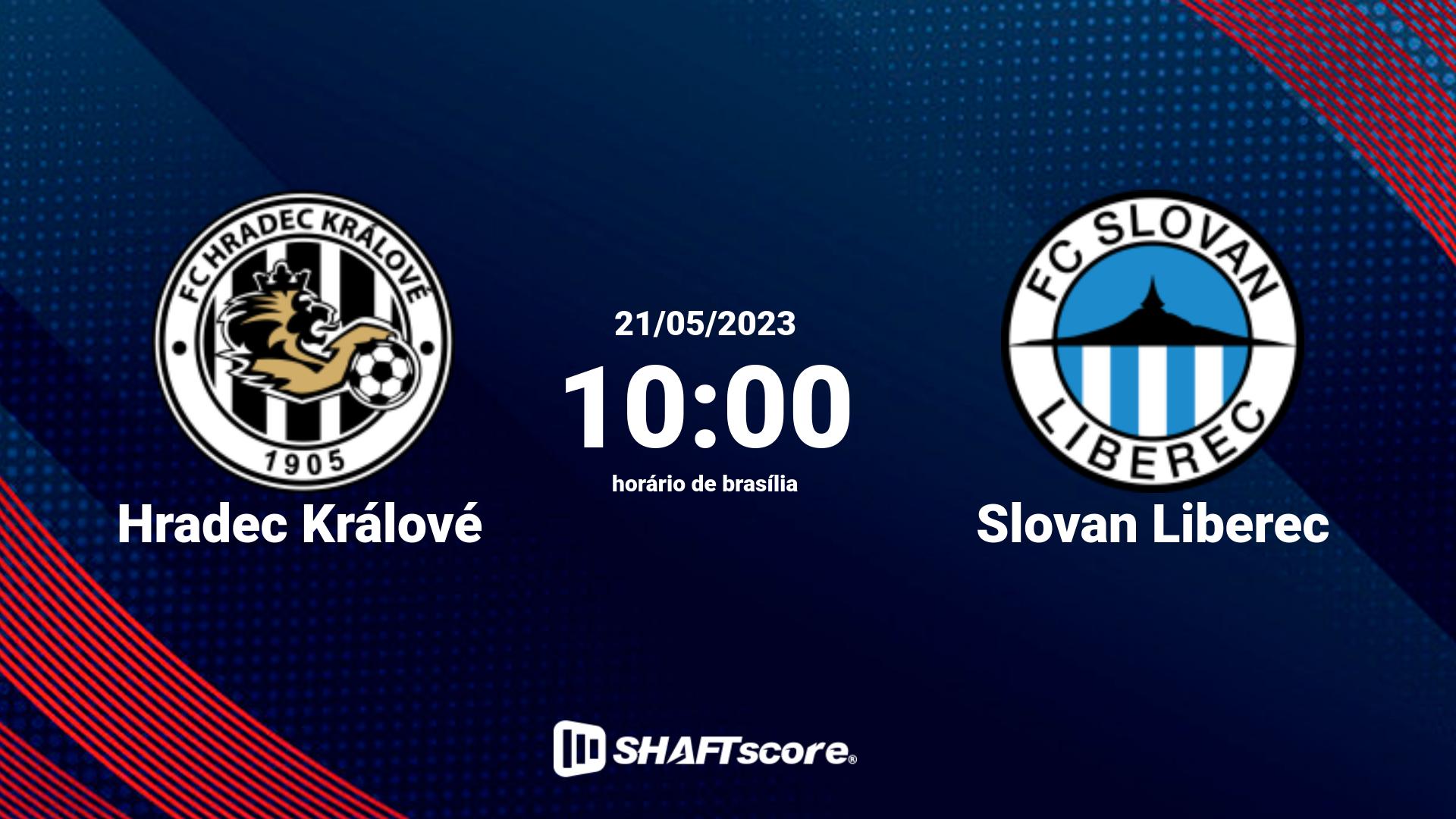 Estatísticas do jogo Hradec Králové vs Slovan Liberec 21.05 10:00