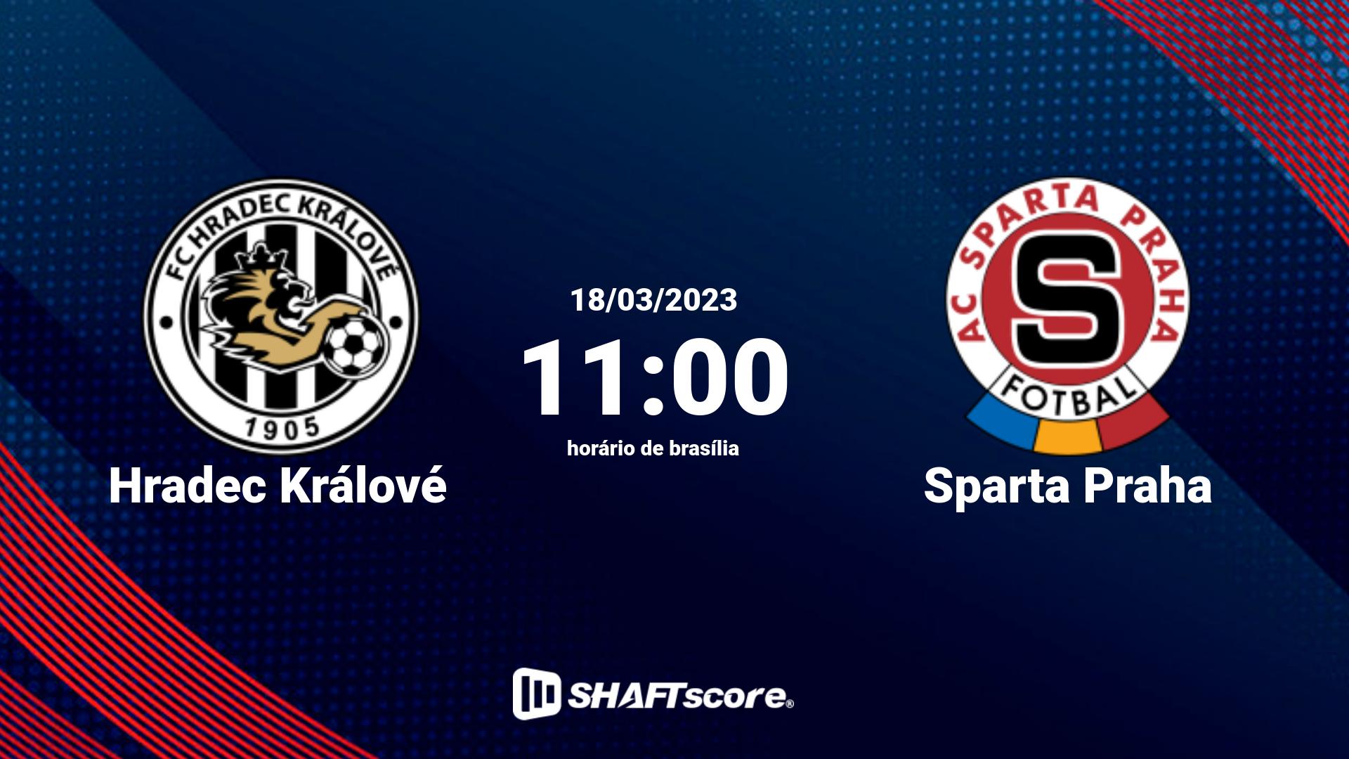 Estatísticas do jogo Hradec Králové vs Sparta Praha 18.03 11:00