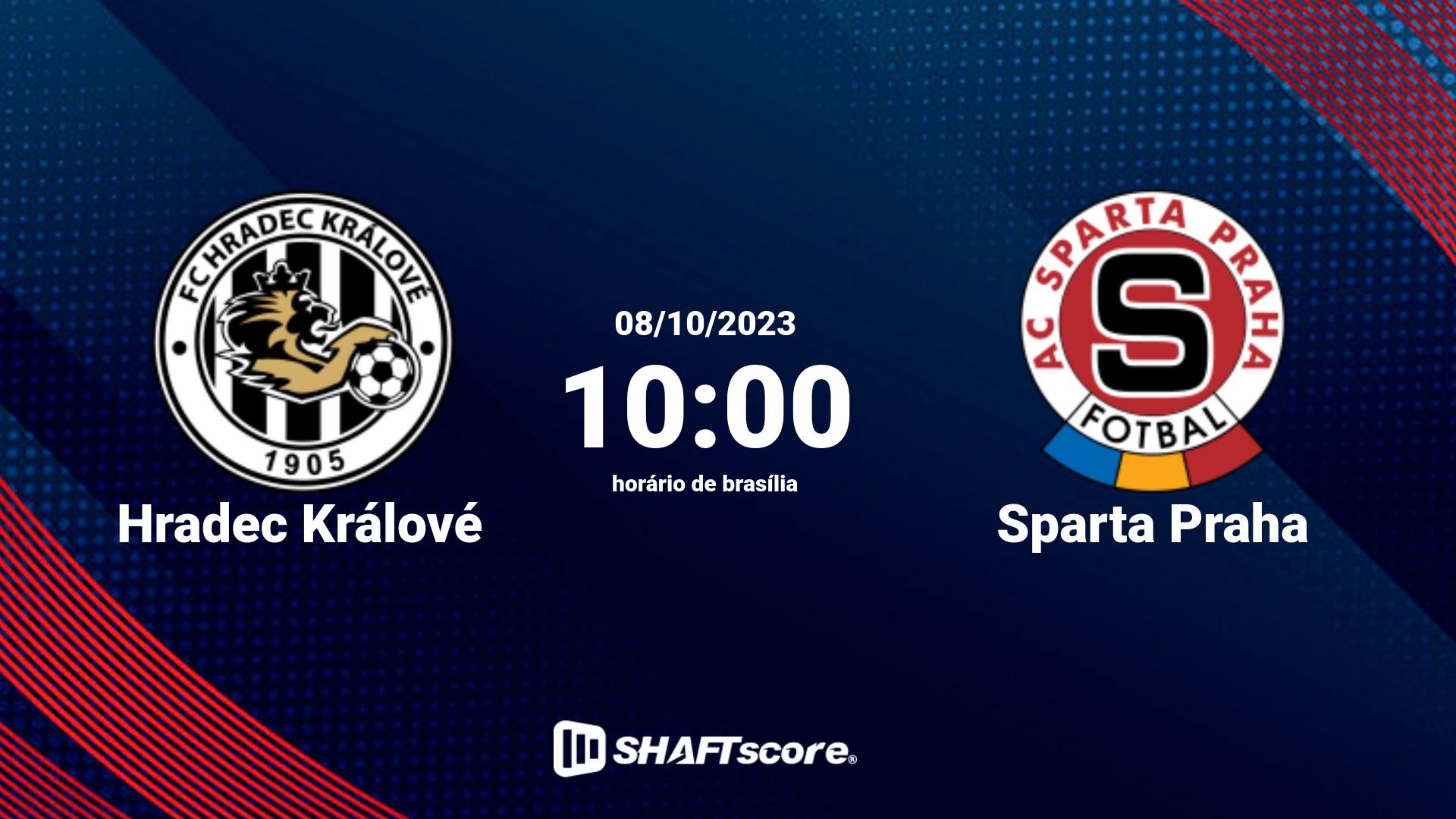 Estatísticas do jogo Hradec Králové vs Sparta Praha 08.10 10:00