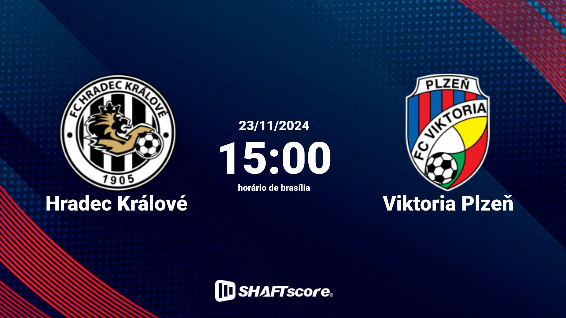 Estatísticas do jogo Hradec Králové vs Viktoria Plzeň 23.11 15:00