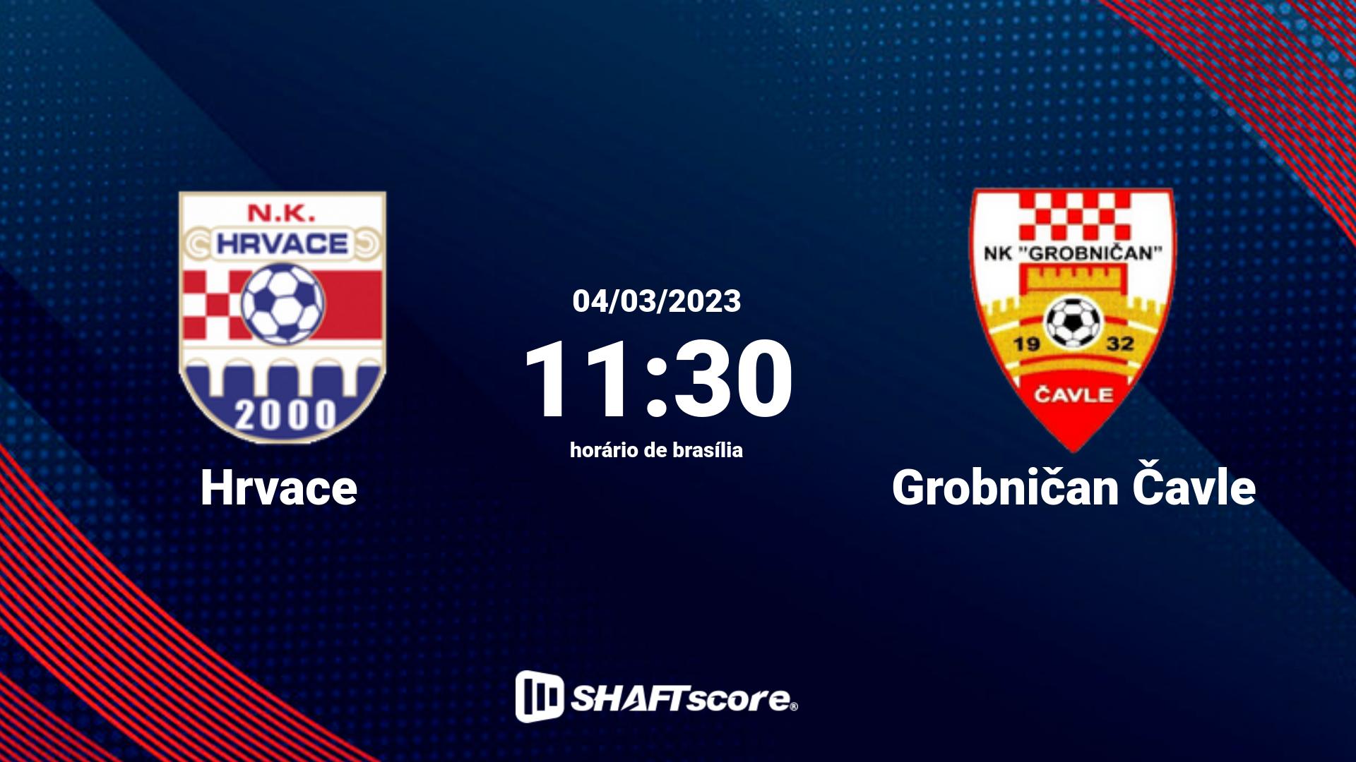 Estatísticas do jogo Hrvace vs Grobničan Čavle 04.03 11:30