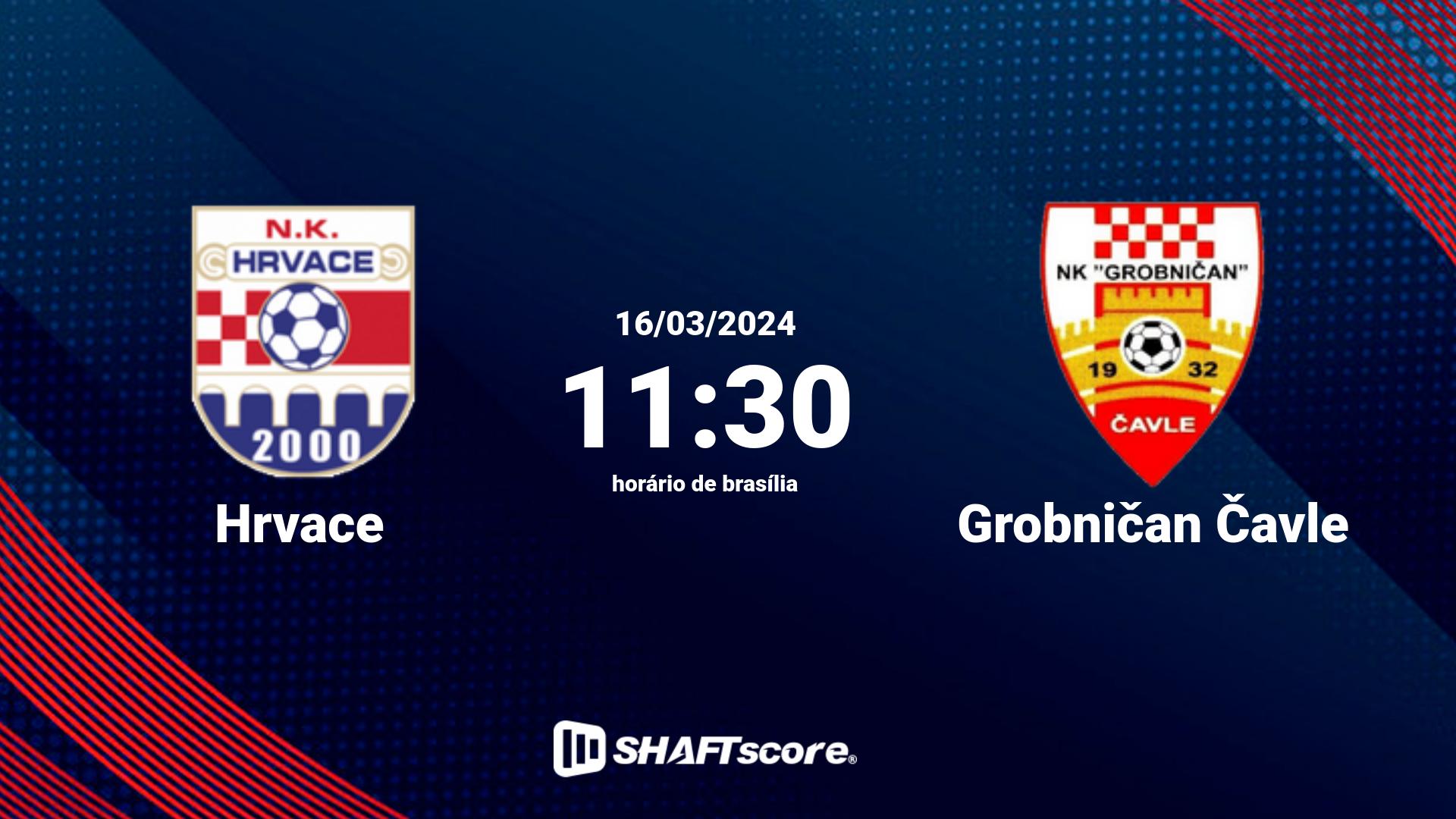 Estatísticas do jogo Hrvace vs Grobničan Čavle 16.03 11:30