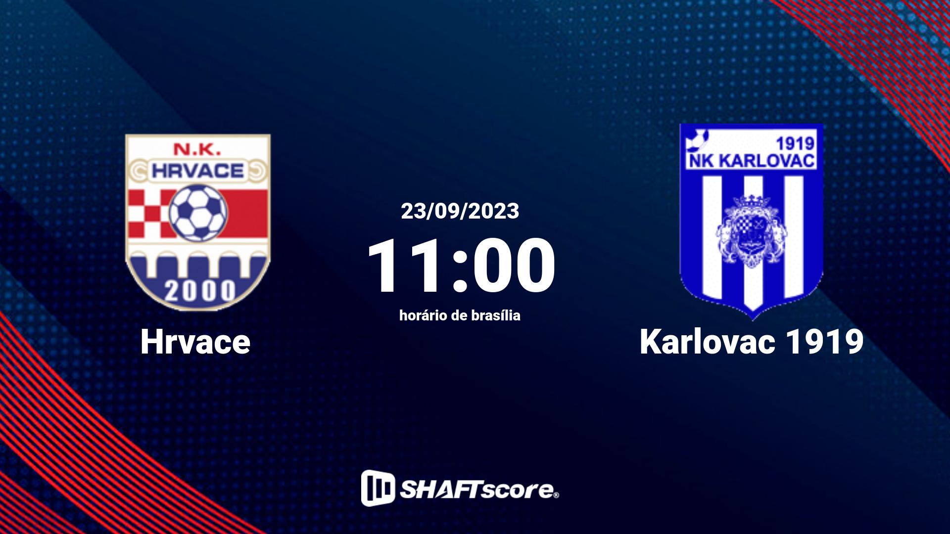 Estatísticas do jogo Hrvace vs Karlovac 1919 23.09 11:00