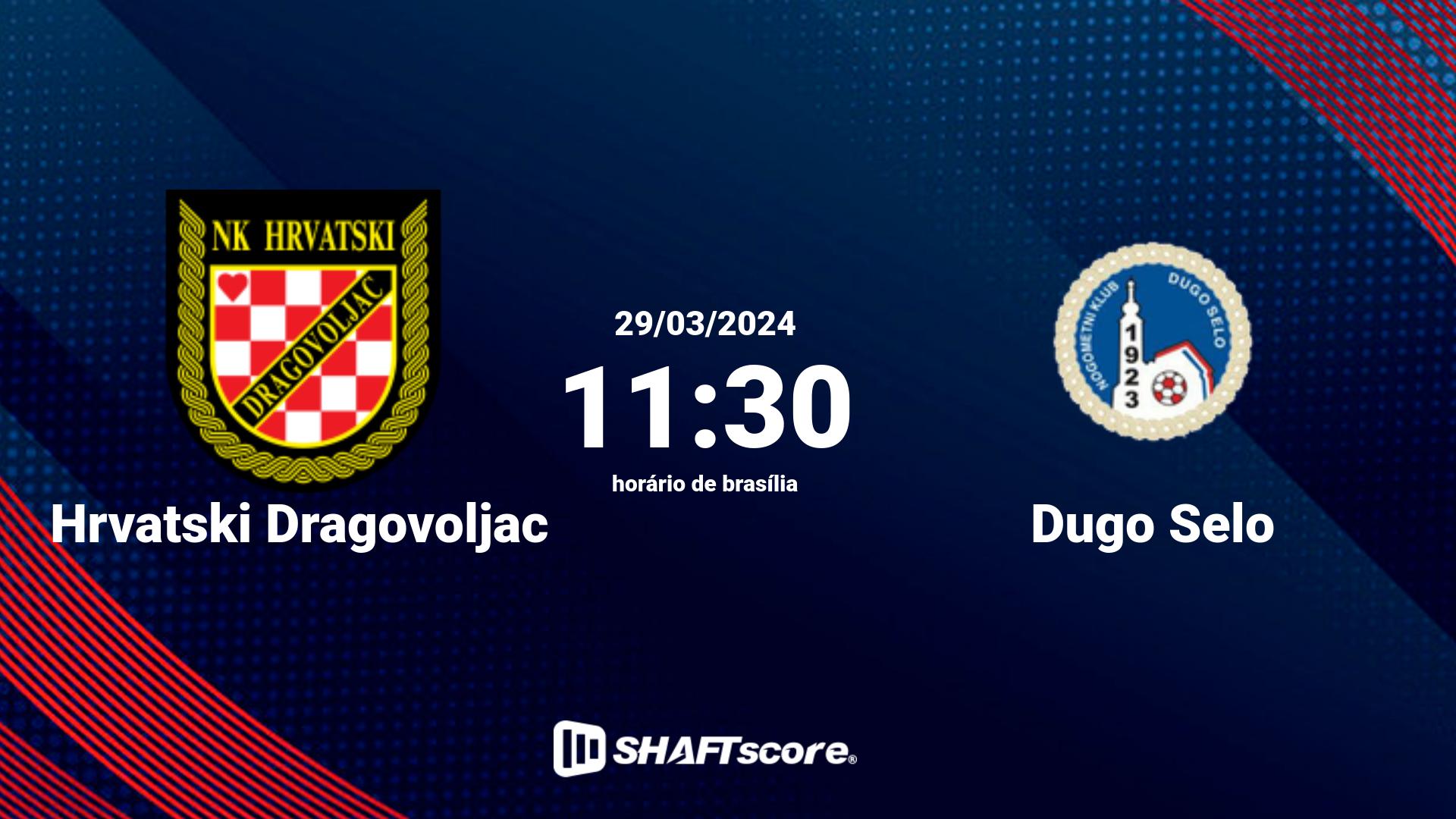 Estatísticas do jogo Hrvatski Dragovoljac vs Dugo Selo 29.03 11:30