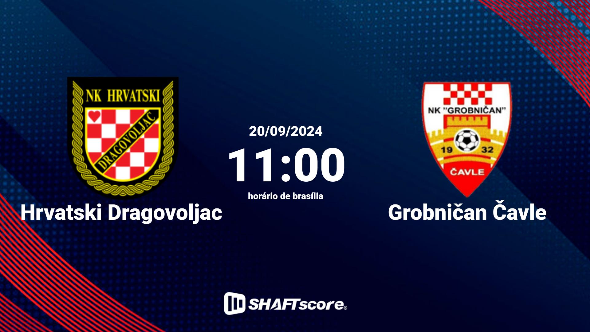 Estatísticas do jogo Hrvatski Dragovoljac vs Grobničan Čavle 20.09 11:00