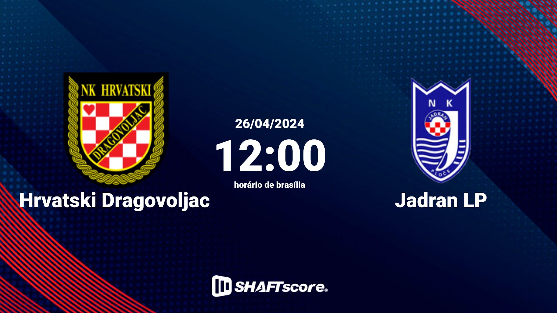 Estatísticas do jogo Hrvatski Dragovoljac vs Jadran LP 26.04 12:00