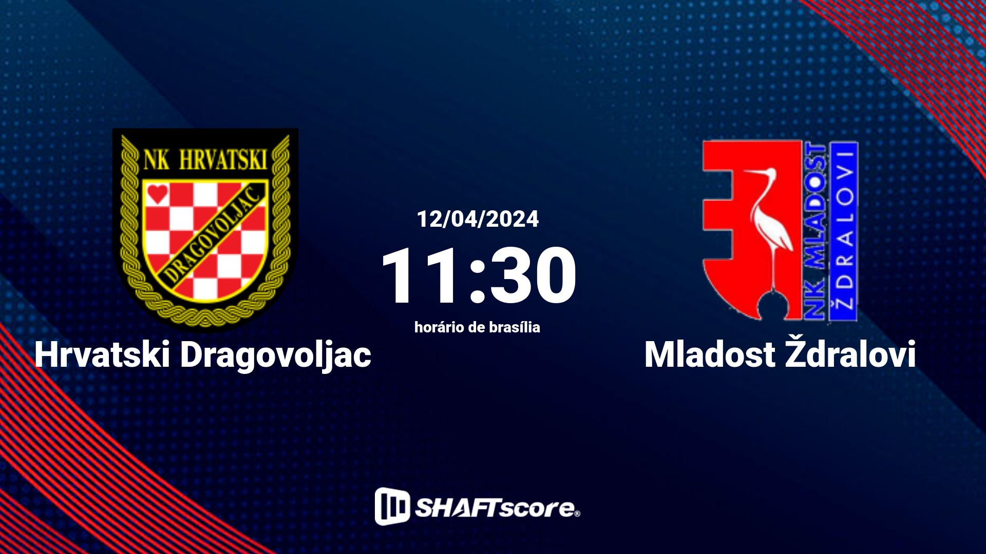 Estatísticas do jogo Hrvatski Dragovoljac vs Mladost Ždralovi 12.04 11:30