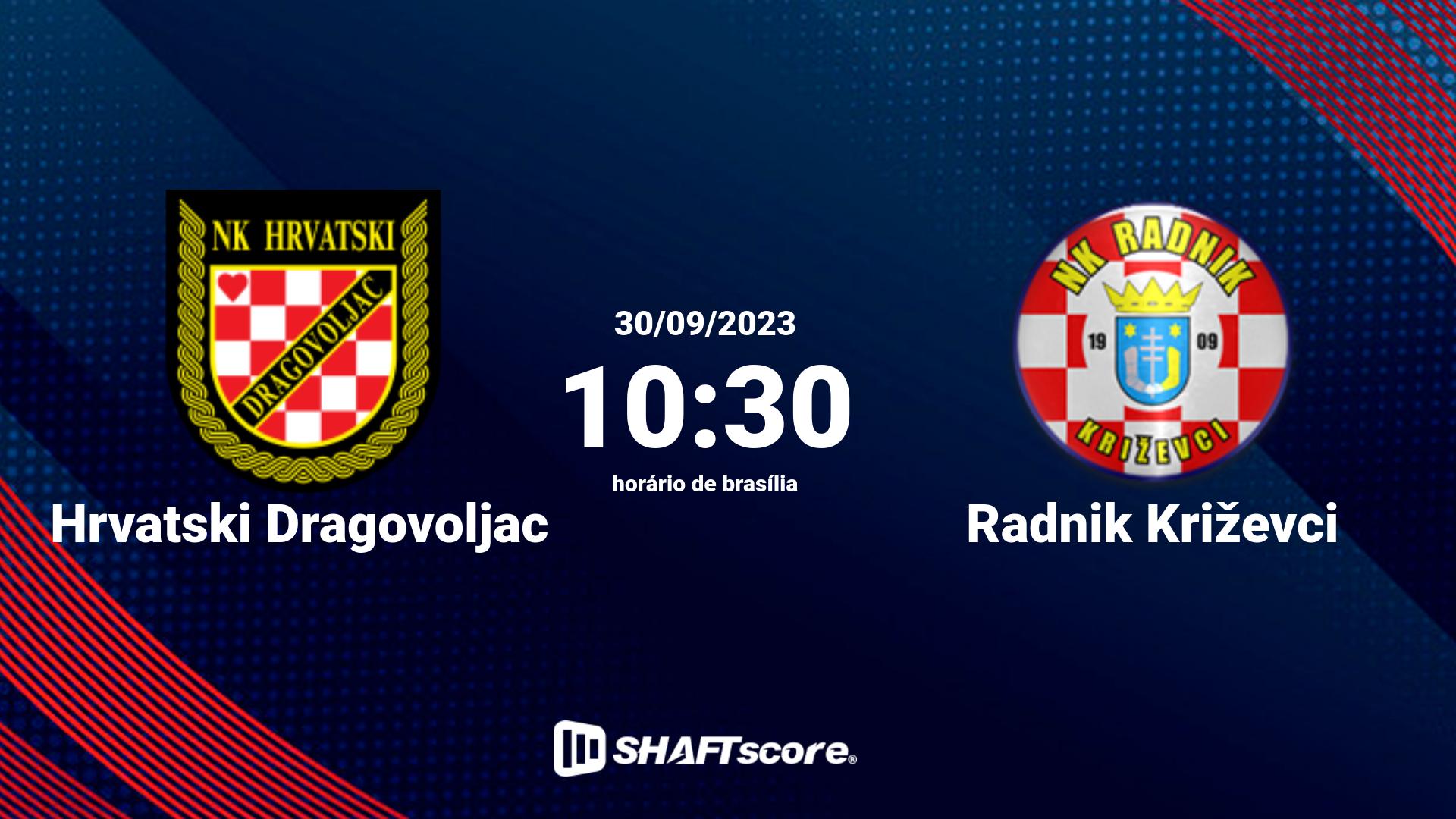 Estatísticas do jogo Hrvatski Dragovoljac vs Radnik Križevci 30.09 10:30