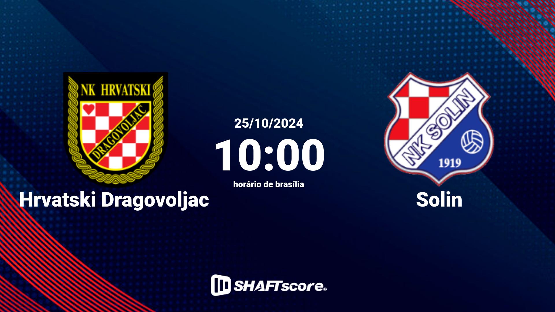 Estatísticas do jogo Hrvatski Dragovoljac vs Solin 25.10 10:00