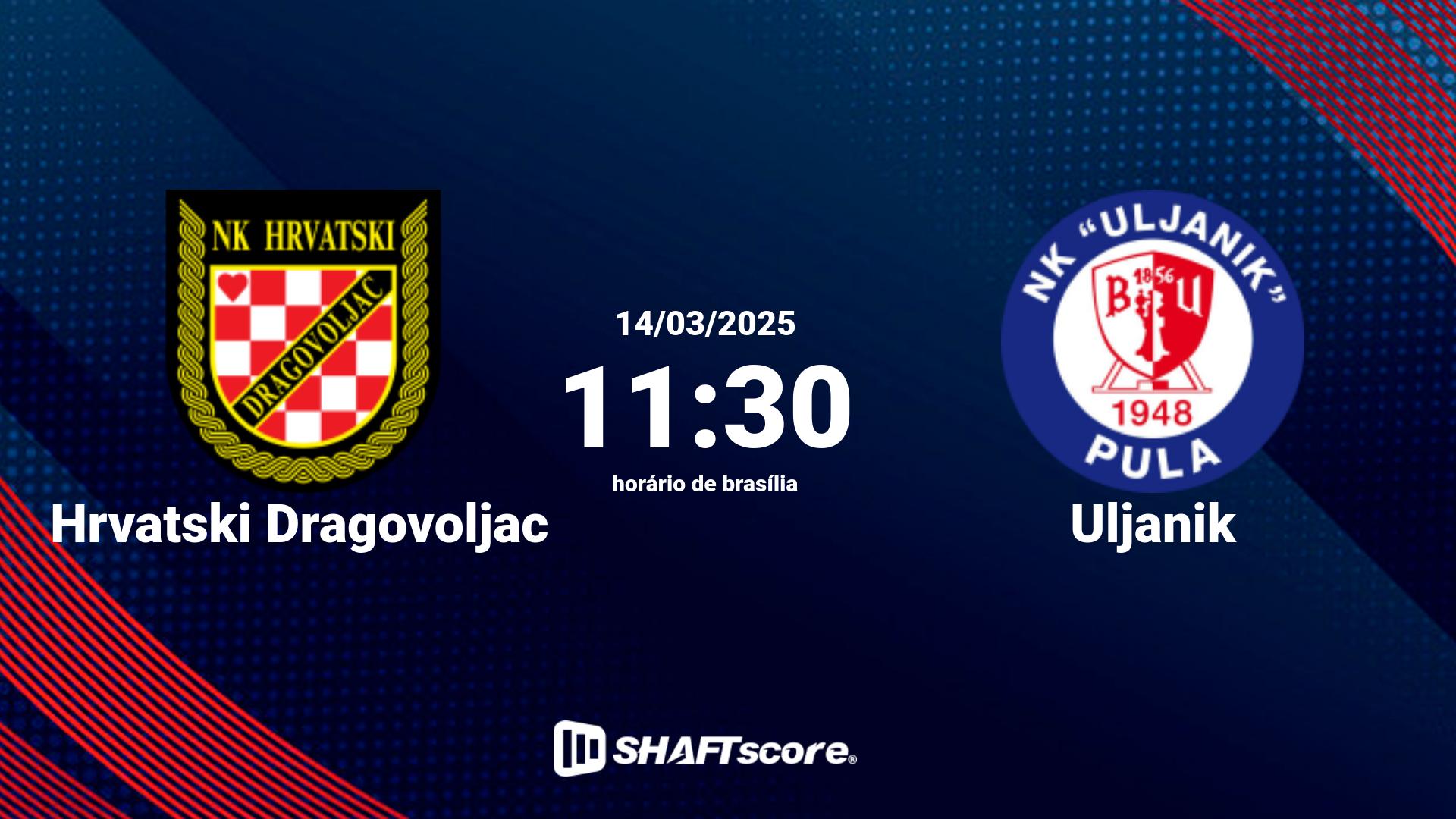 Estatísticas do jogo Hrvatski Dragovoljac vs Uljanik 14.03 11:30