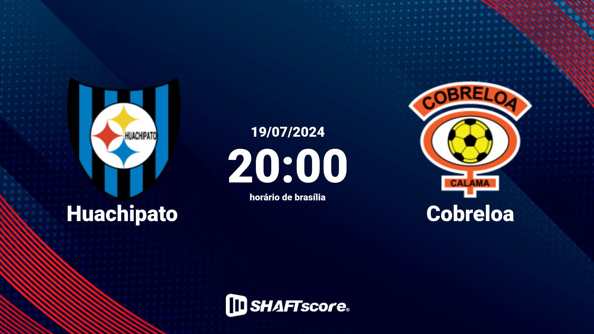 Estatísticas do jogo Huachipato vs Cobreloa 19.07 20:00