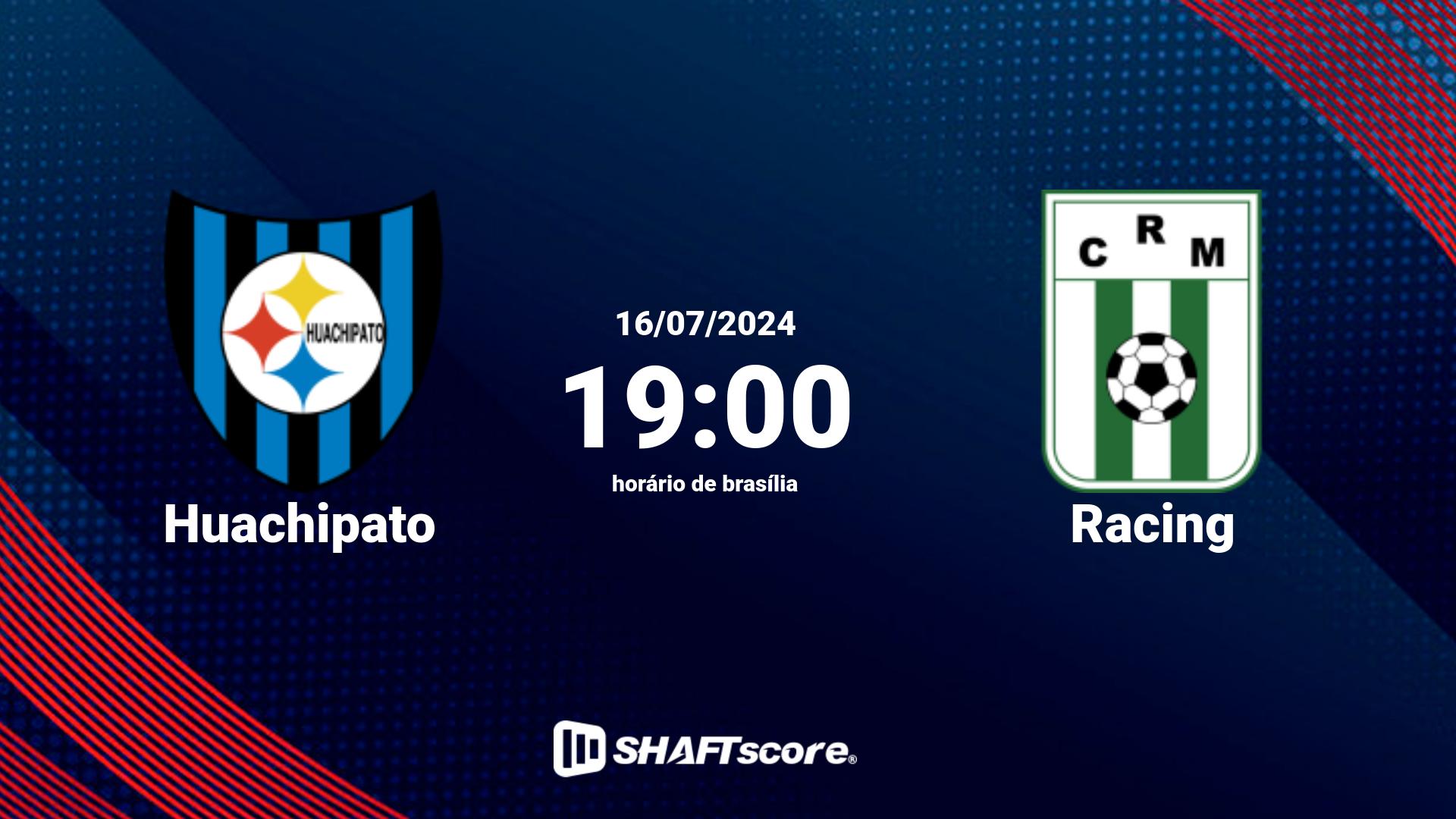 Estatísticas do jogo Huachipato vs Racing 16.07 19:00