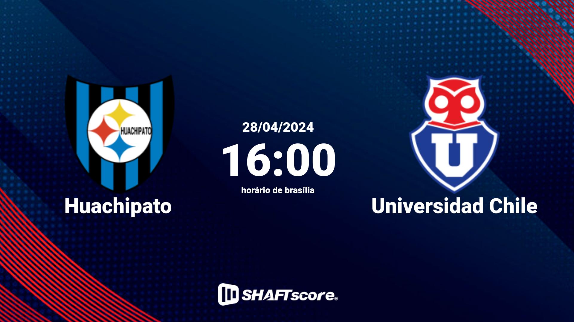 Estatísticas do jogo Huachipato vs Universidad Chile 28.04 16:00