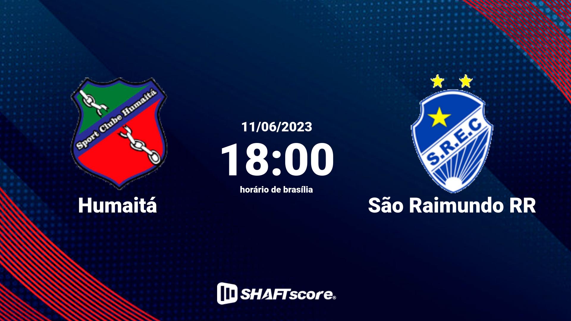 Estatísticas do jogo Humaitá vs São Raimundo RR 11.06 18:00